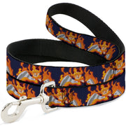 Dog Leash - My Hero Academia Flame Hero Endeavor Pose Blue Dog Leashes My Hero Academia