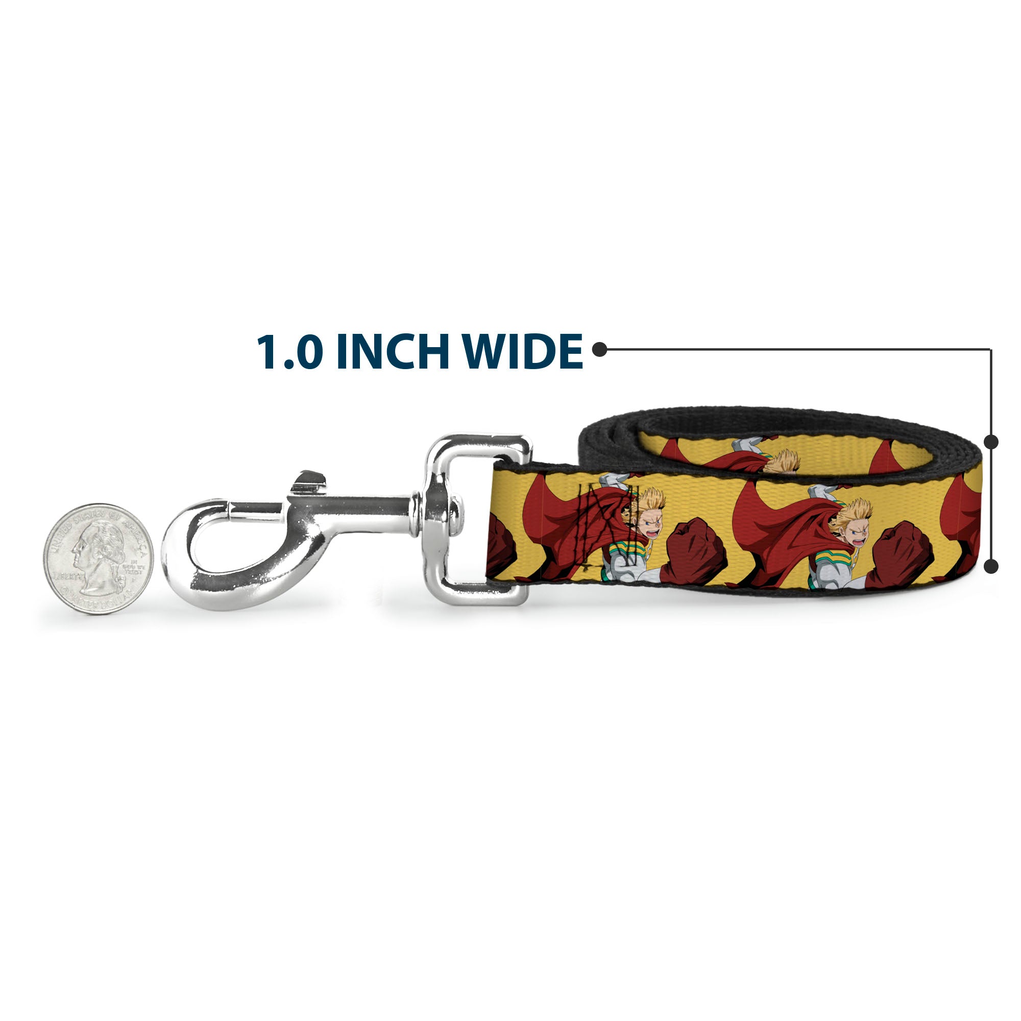 Dog Leash - My Hero Academia Mirio Togata Upper Cut Pose Yellow Dog Leashes My Hero Academia