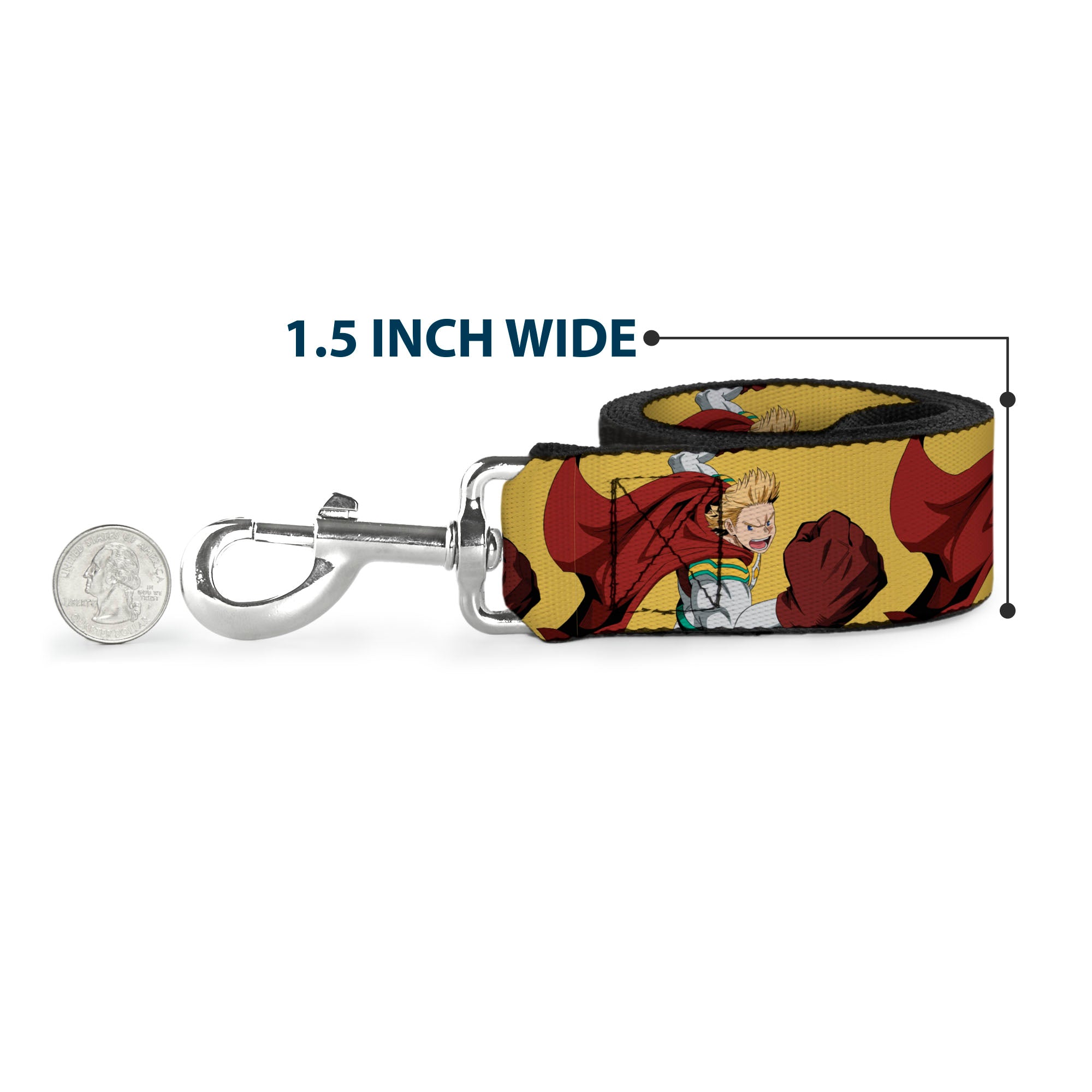 Dog Leash - My Hero Academia Mirio Togata Upper Cut Pose Yellow Dog Leashes My Hero Academia