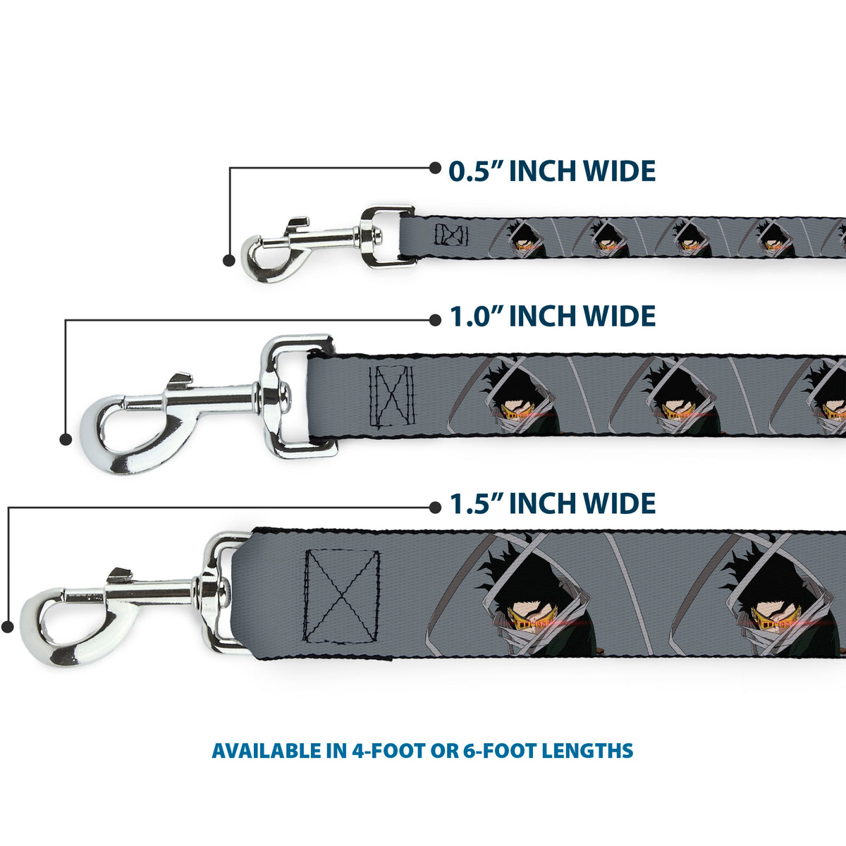 Dog Leash - My Hero Academia Shota Aizawa Scarf Pose Grays Dog Leashes My Hero Academia