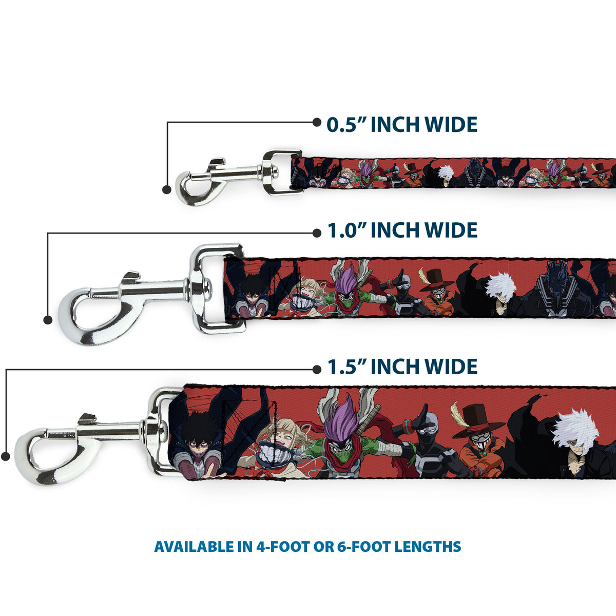 Dog Leash - My Hero Academia Villains Group Pose Red Dog Leashes My Hero Academia