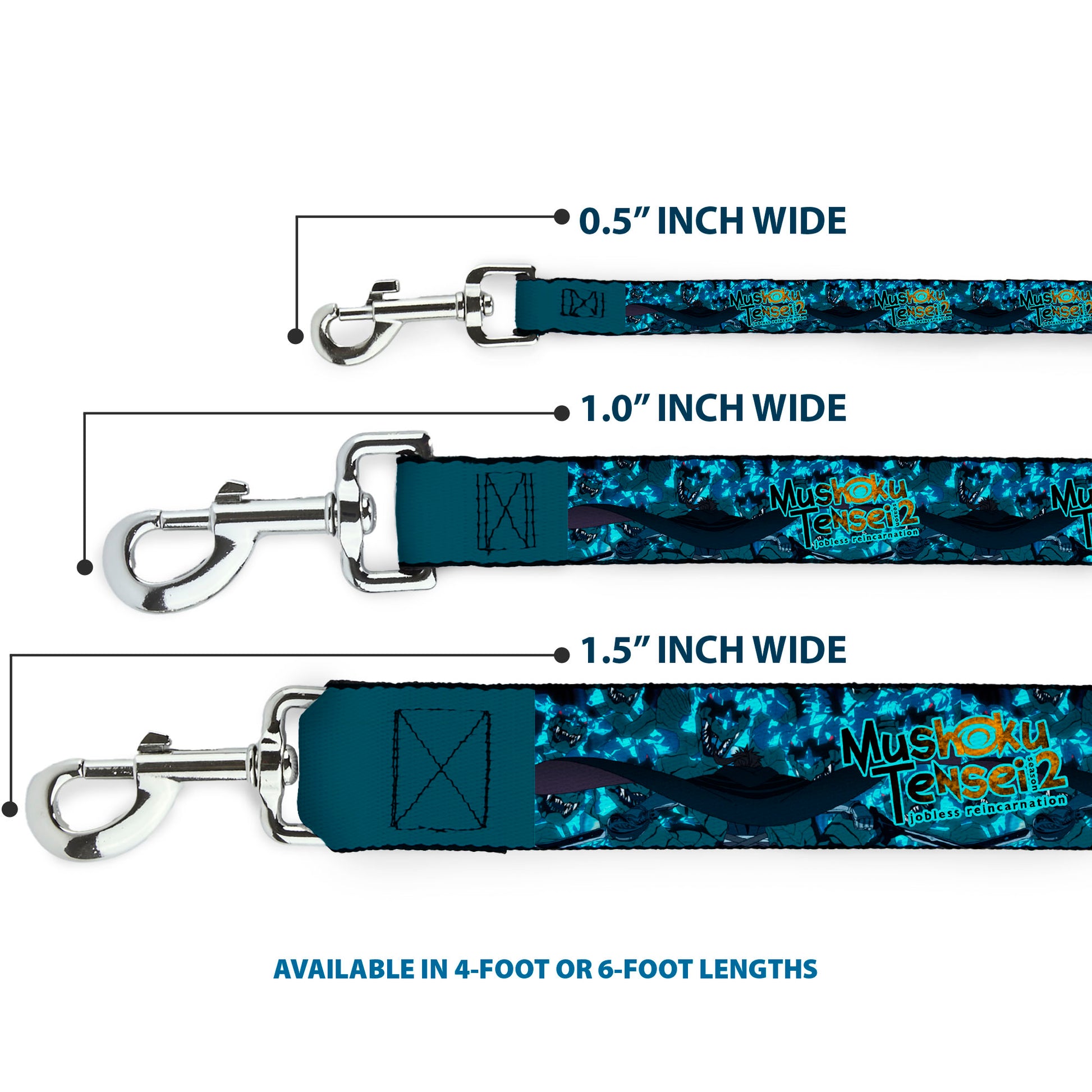 Dog Leash - MUSHOKU TENSEI Manatite Hydra Magic Crystal Battle Scene and Title Logo Blues Dog Leashes Mushoku Tensei Jobless Reincarnation