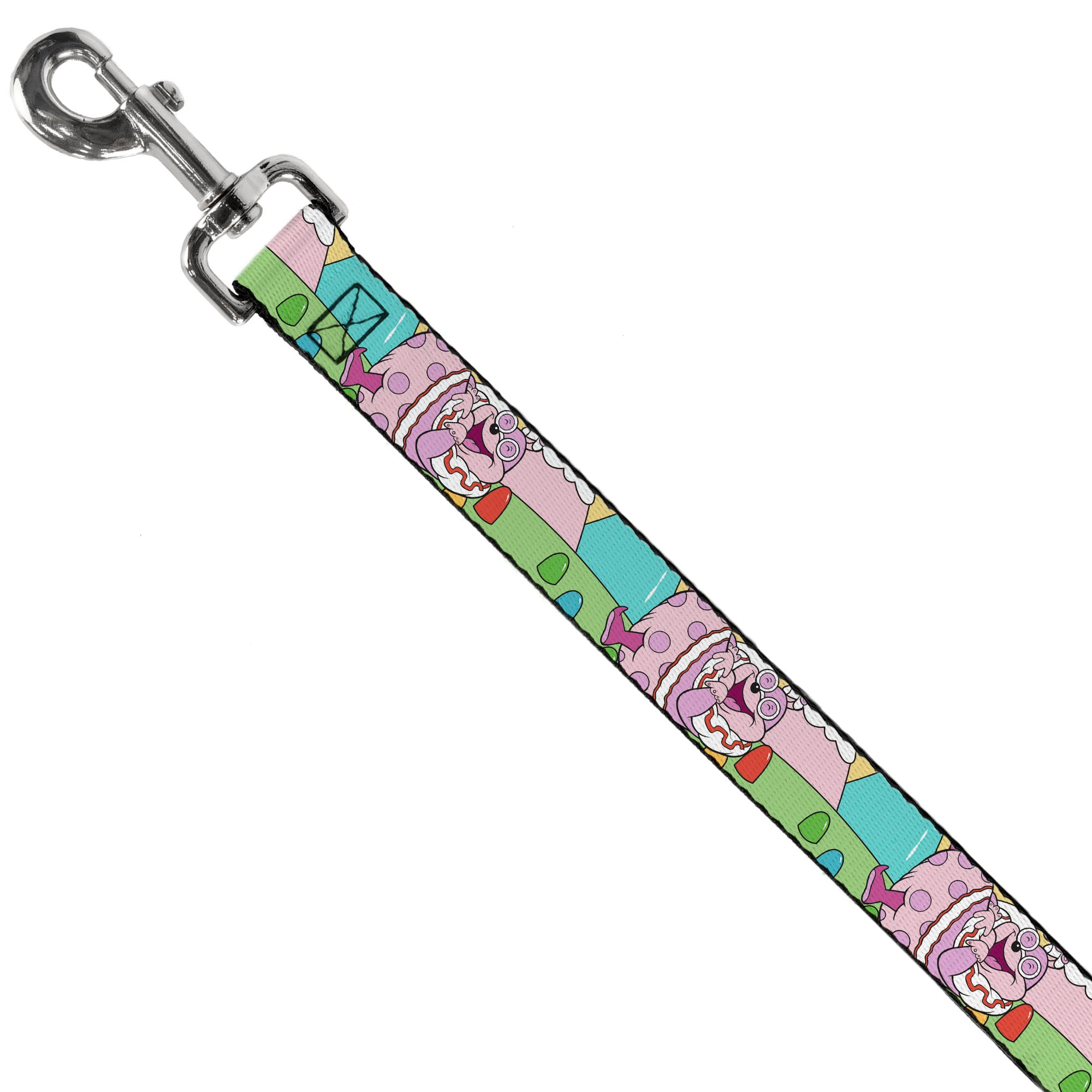Dog Leash - Candy Land Jolly Laughing Pose and Gum Drops Multi Color Dog Leashes Candy Land