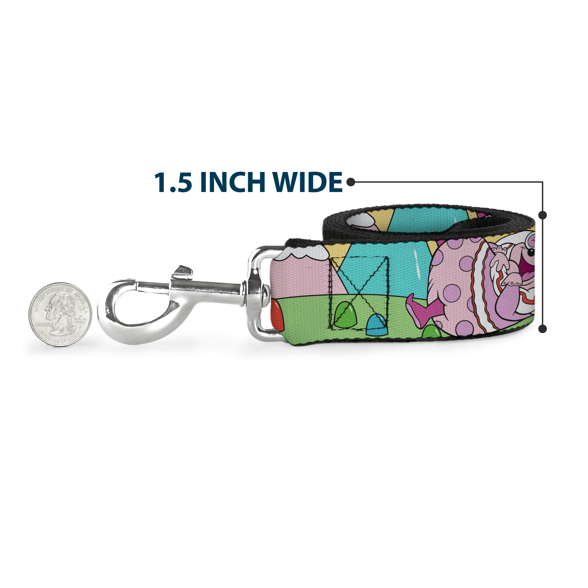 Dog Leash - Candy Land Jolly Laughing Pose and Gum Drops Multi Color Dog Leashes Candy Land