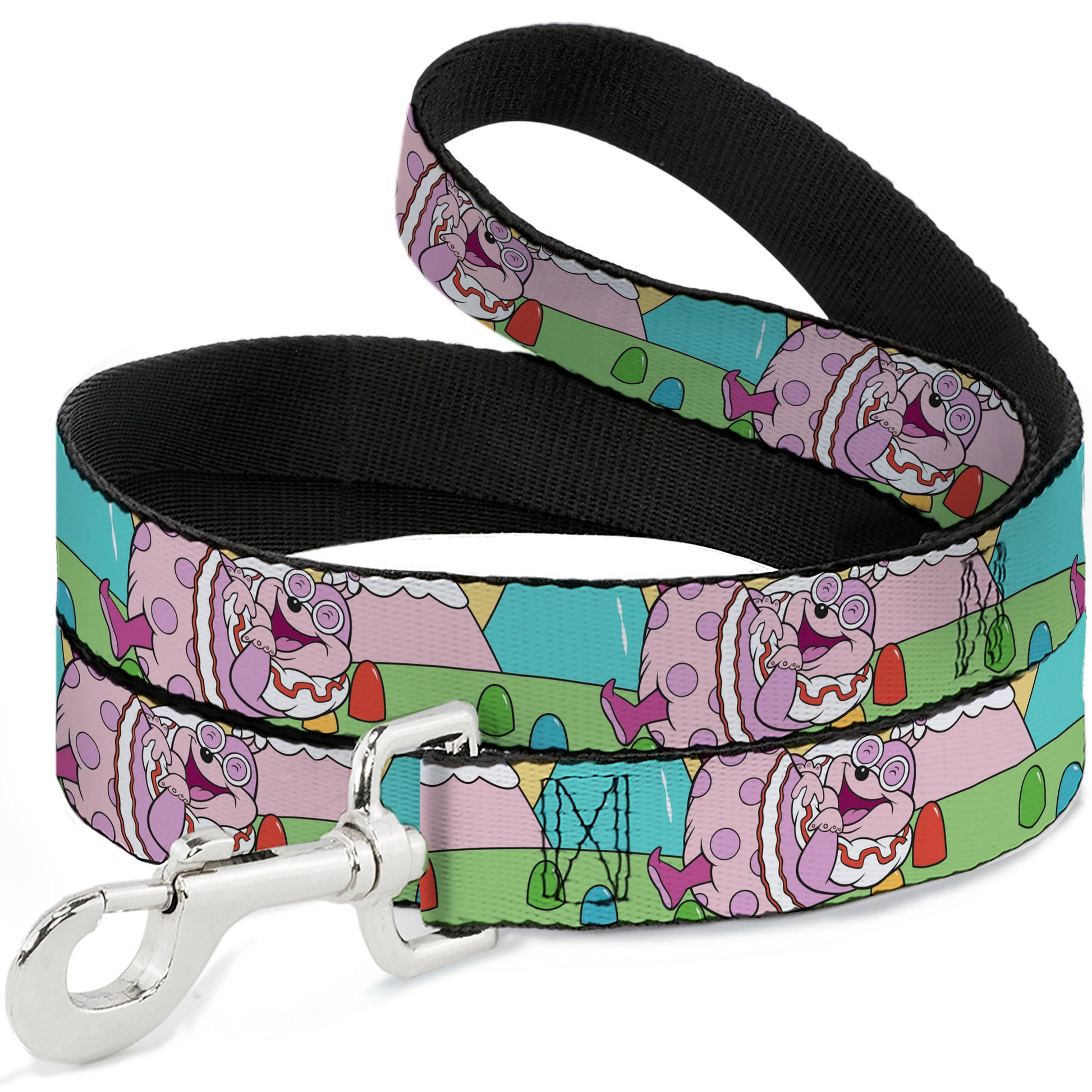 Dog Leash - Candy Land Jolly Laughing Pose and Gum Drops Multi Color Dog Leashes Candy Land
