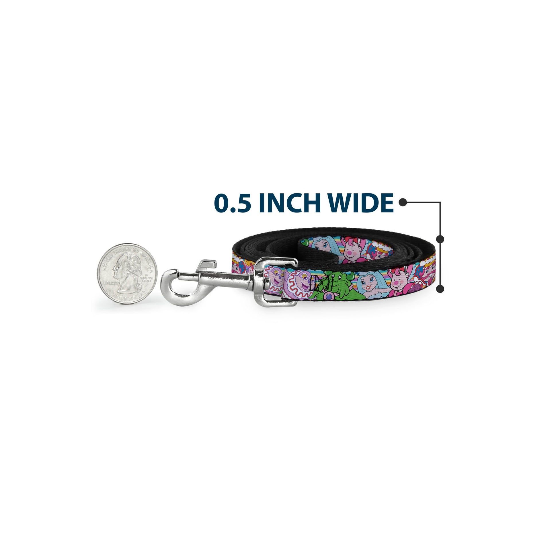 Dog Leash - Candy Land Character Lineup Stripe Multi Color Dog Leashes Candy Land