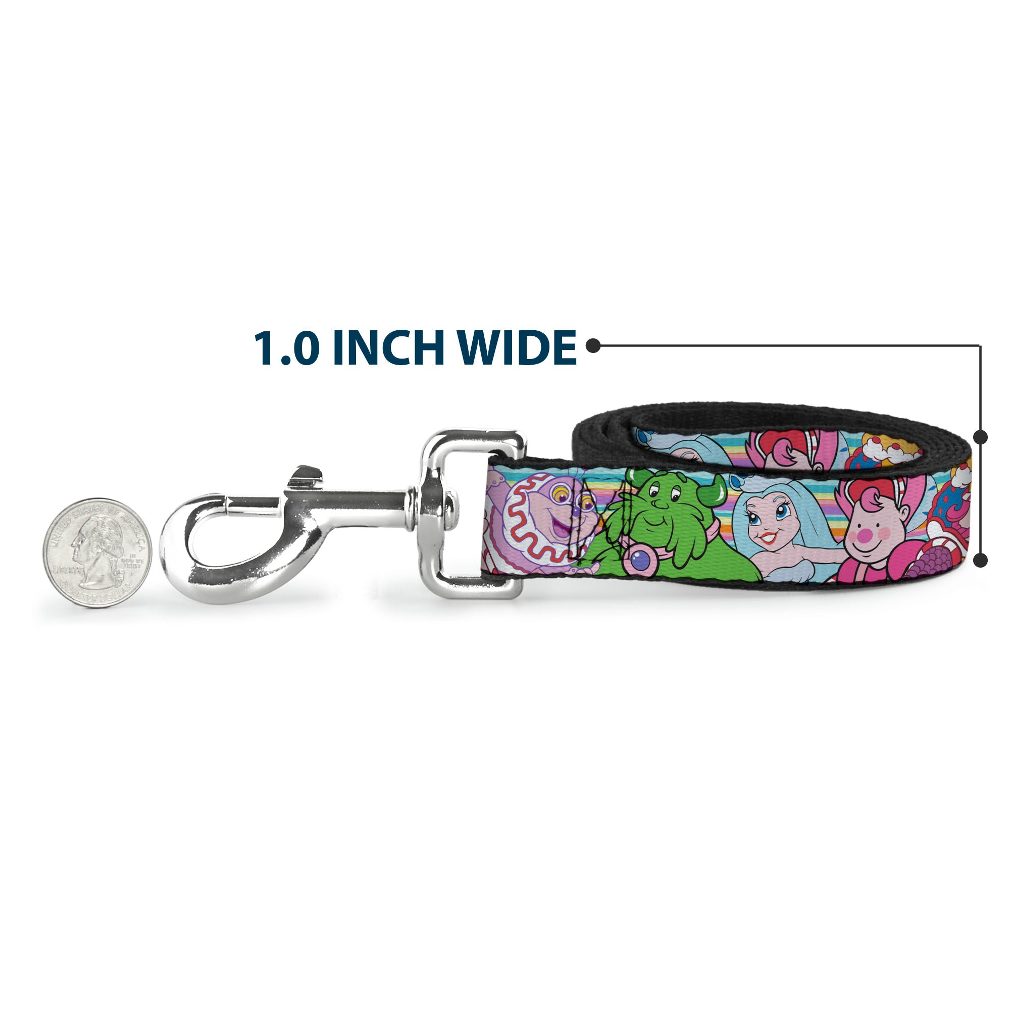 Dog Leash - Candy Land Character Lineup Stripe Multi Color Dog Leashes Candy Land