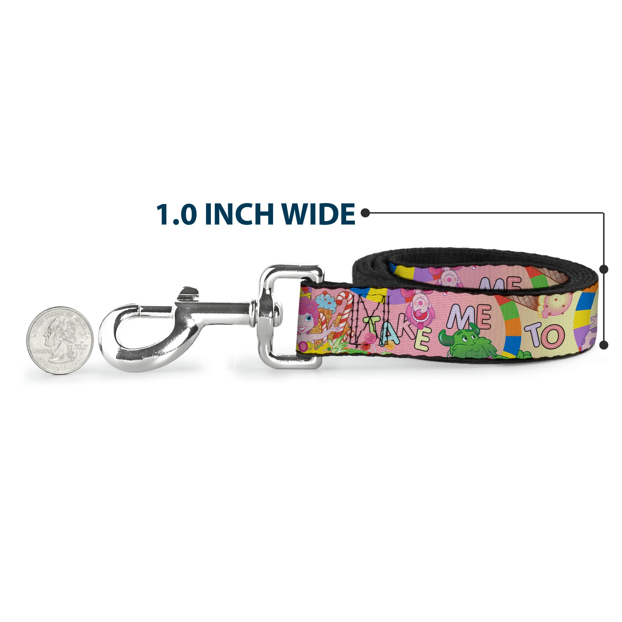 Dog Leash - Candy Land TAKE ME TO THE CANDY Character Collage Multi Color Dog Leashes Candy Land