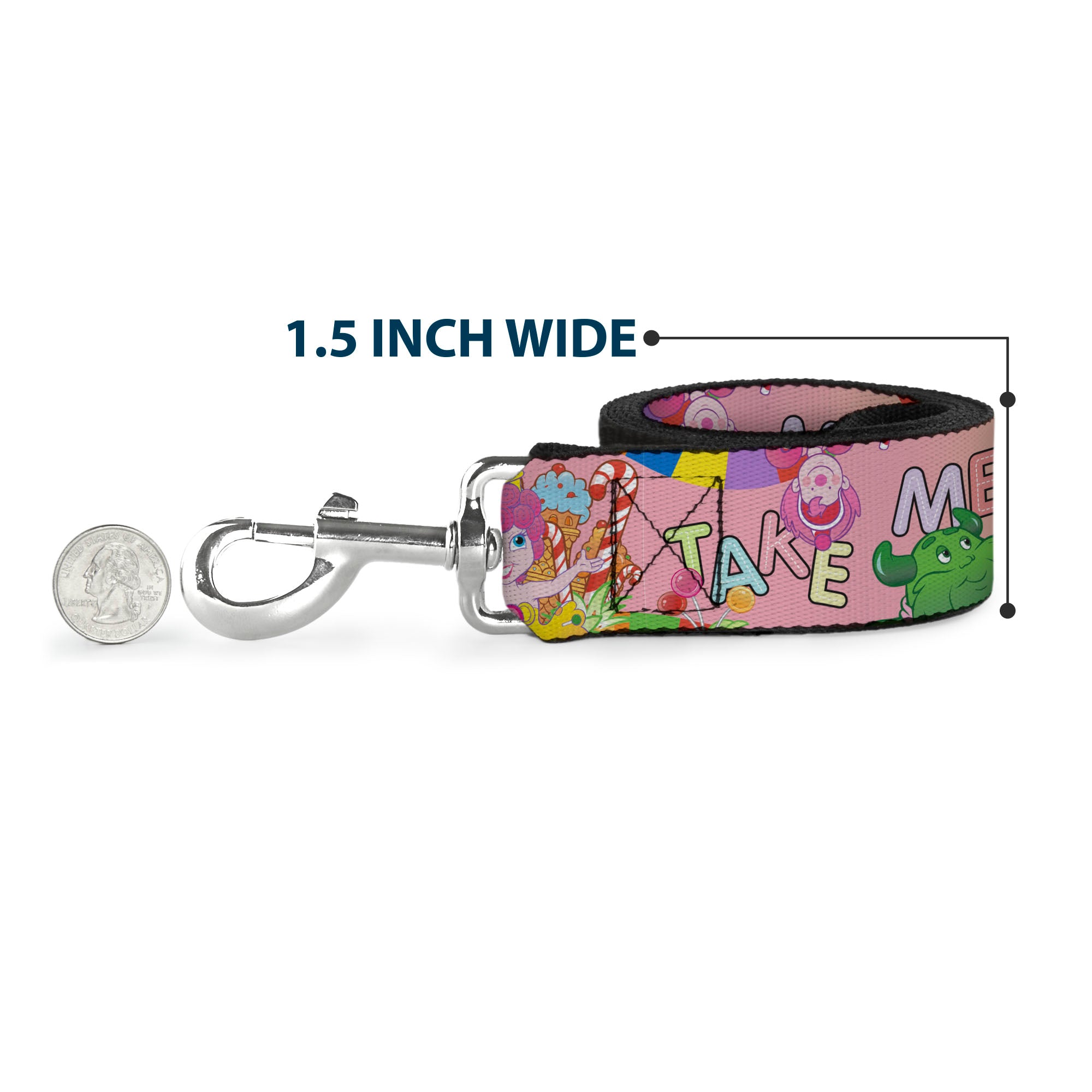 Dog Leash - Candy Land TAKE ME TO THE CANDY Character Collage Multi Color Dog Leashes Candy Land