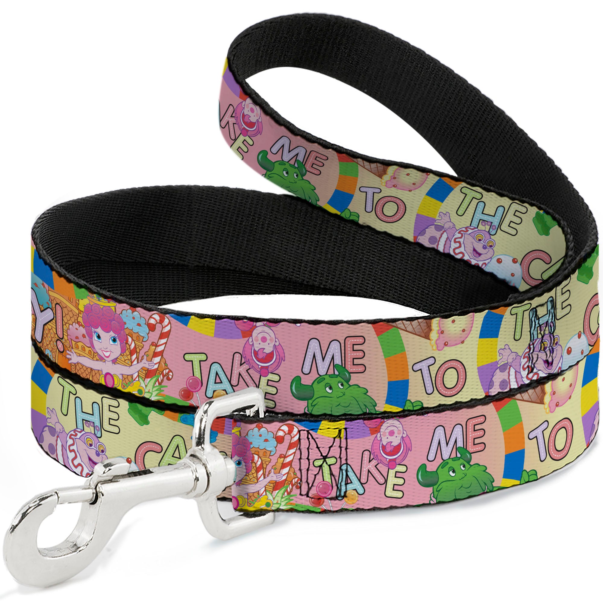 Dog Leash - Candy Land TAKE ME TO THE CANDY Character Collage Multi Color Dog Leashes Candy Land