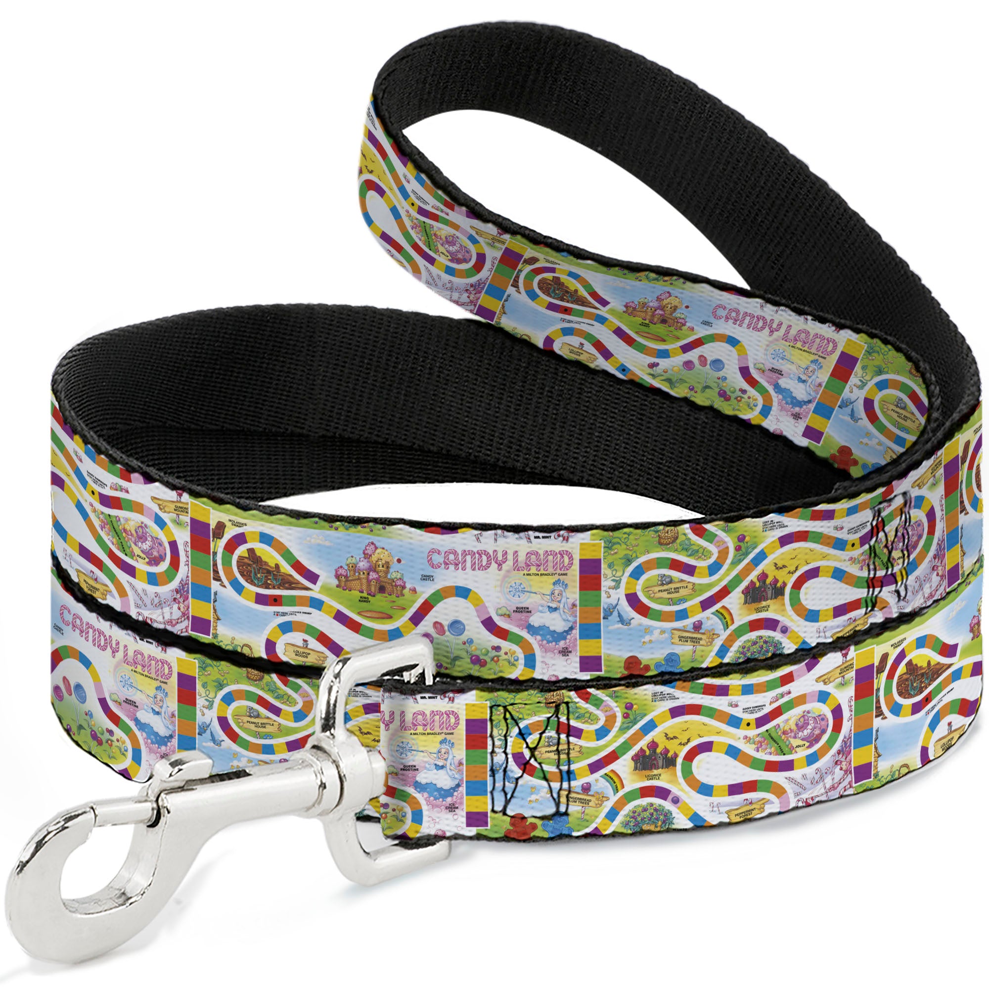 Dog Leash - Candy Land Game Board Game Scenes White/Multi Color Dog Leashes Candy Land