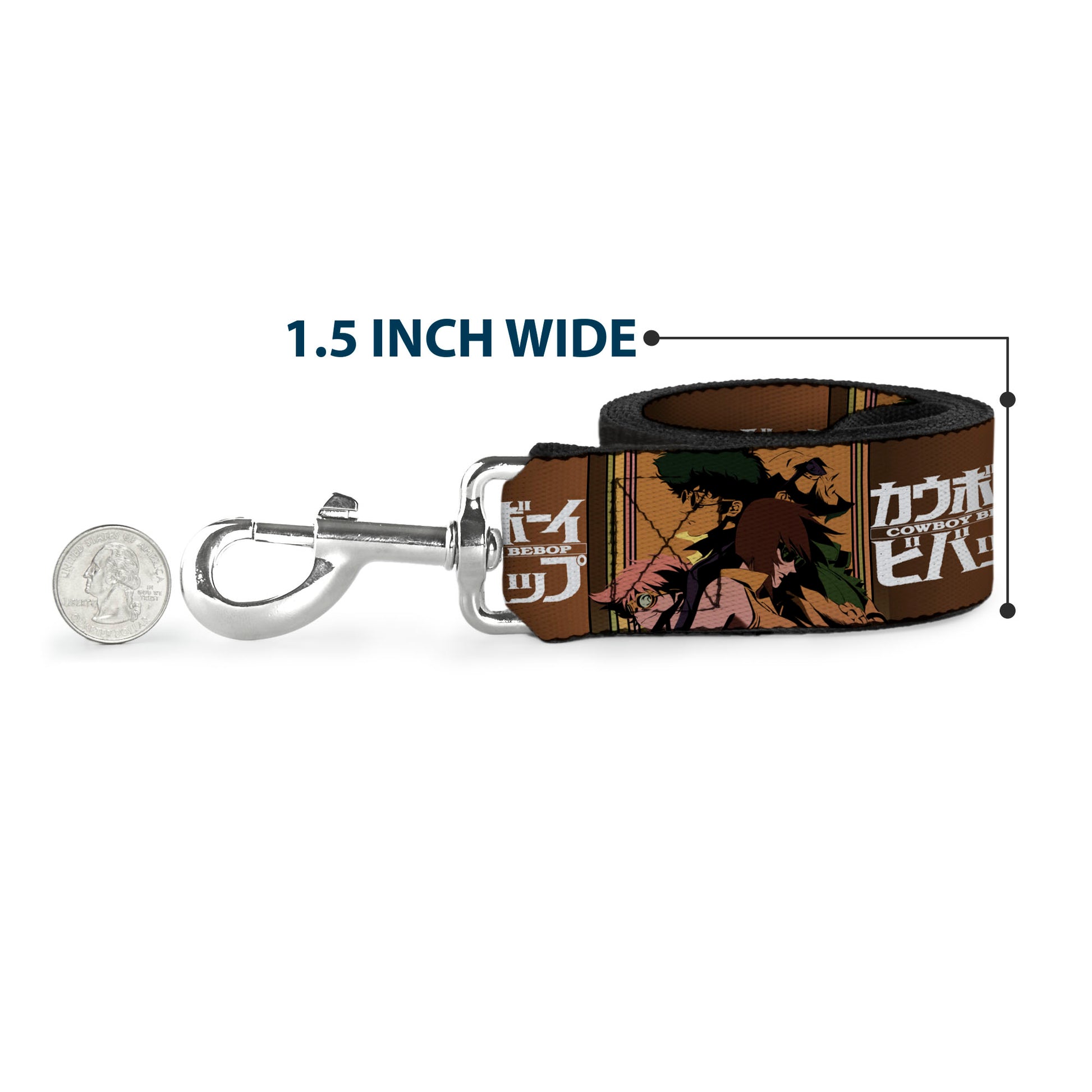 Dog Leash - COWBOY BEBOP Crew Group Pose and Title Logo Blocks Dog Leashes Cowboy Bebop