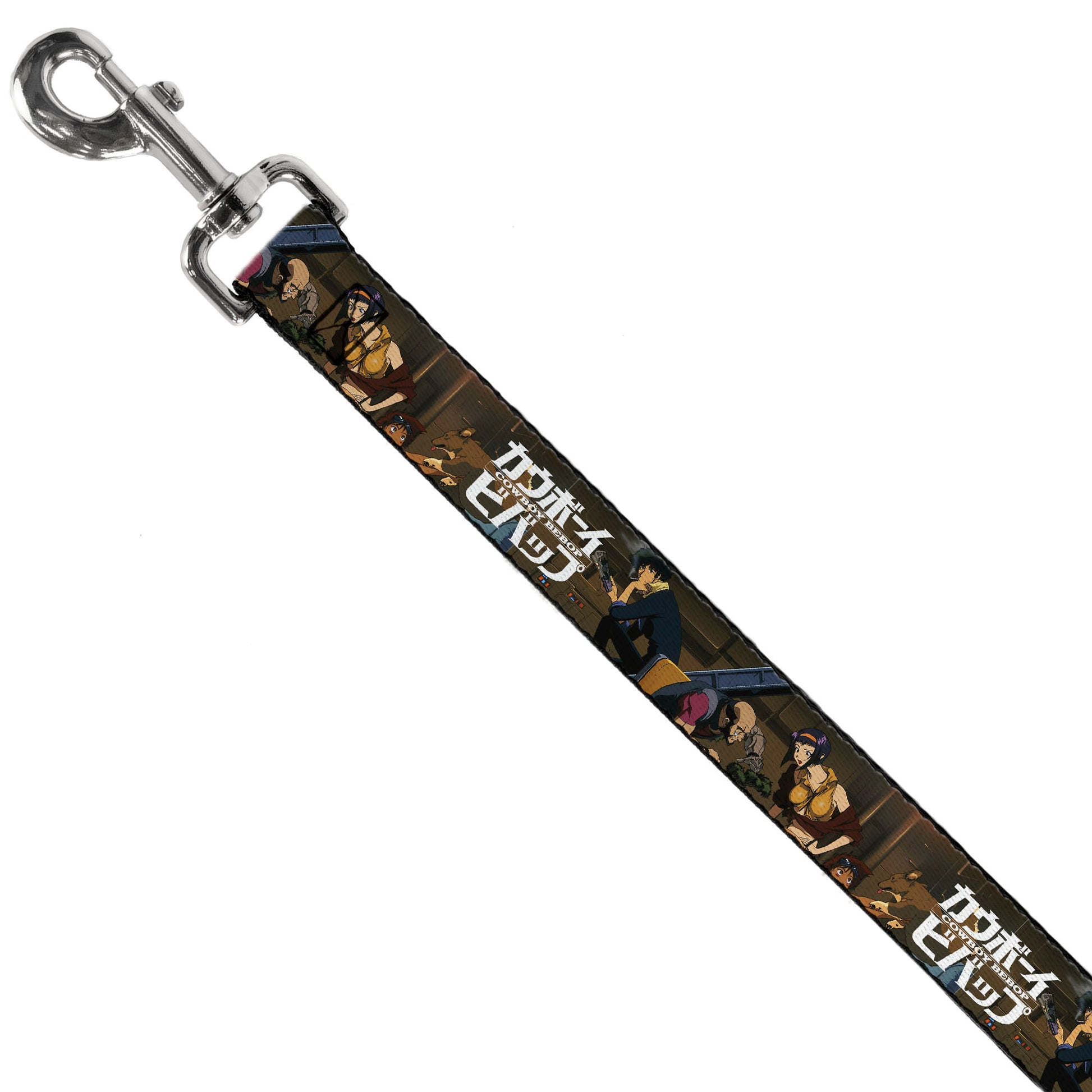 Dog Leash - COWBOY BEBOP Jet Black and Crew Bonsai Tree Scene and Title Logo Dog Leashes Cowboy Bebop