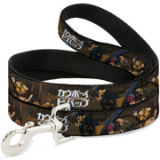 Dog Leash - COWBOY BEBOP Jet Black and Crew Bonsai Tree Scene and Title Logo Dog Leashes Cowboy Bebop