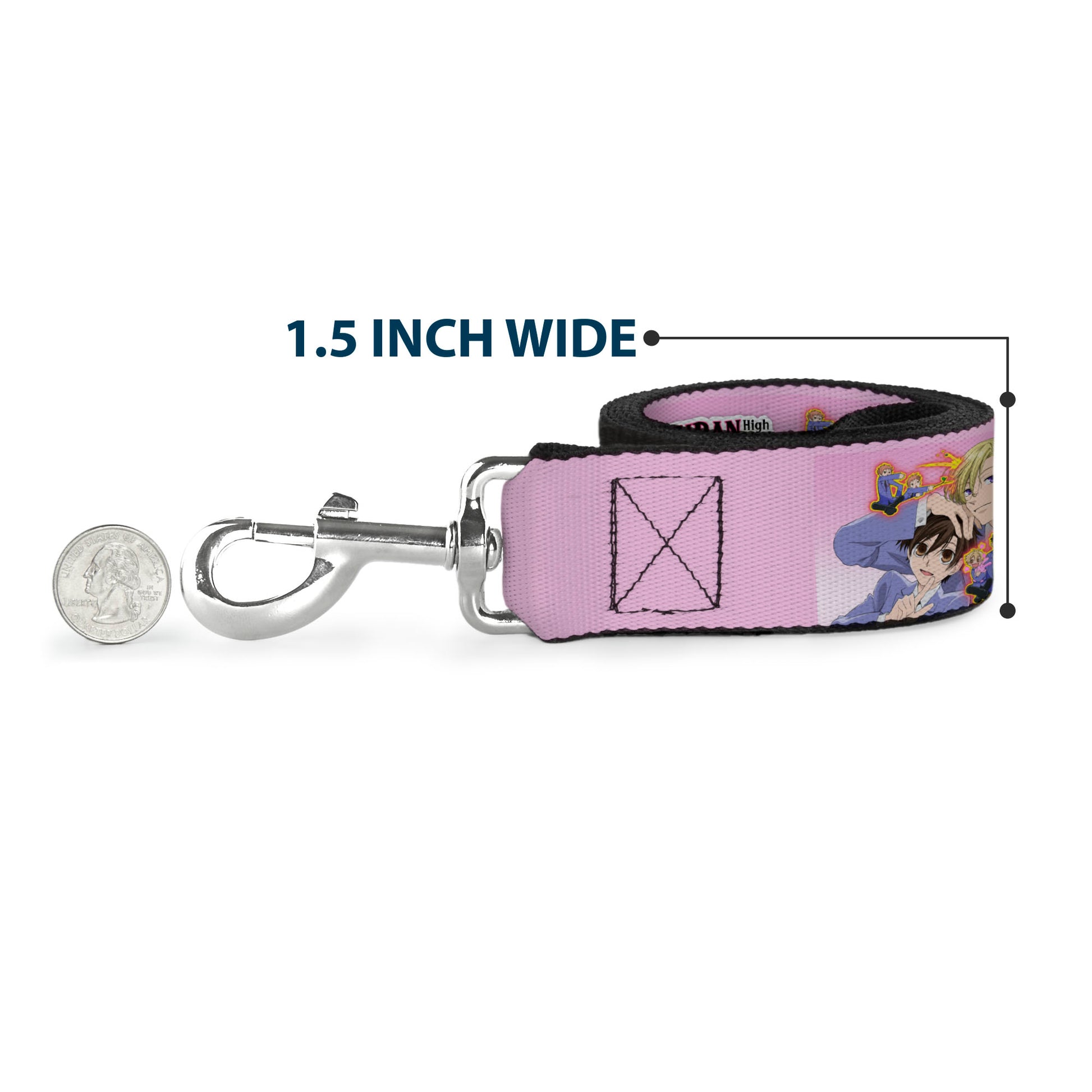 Dog Leash - OURAN HIGH SCHOOL Character Group Pose and Title Logo Pinks Dog Leashes Ouran High School Host Club