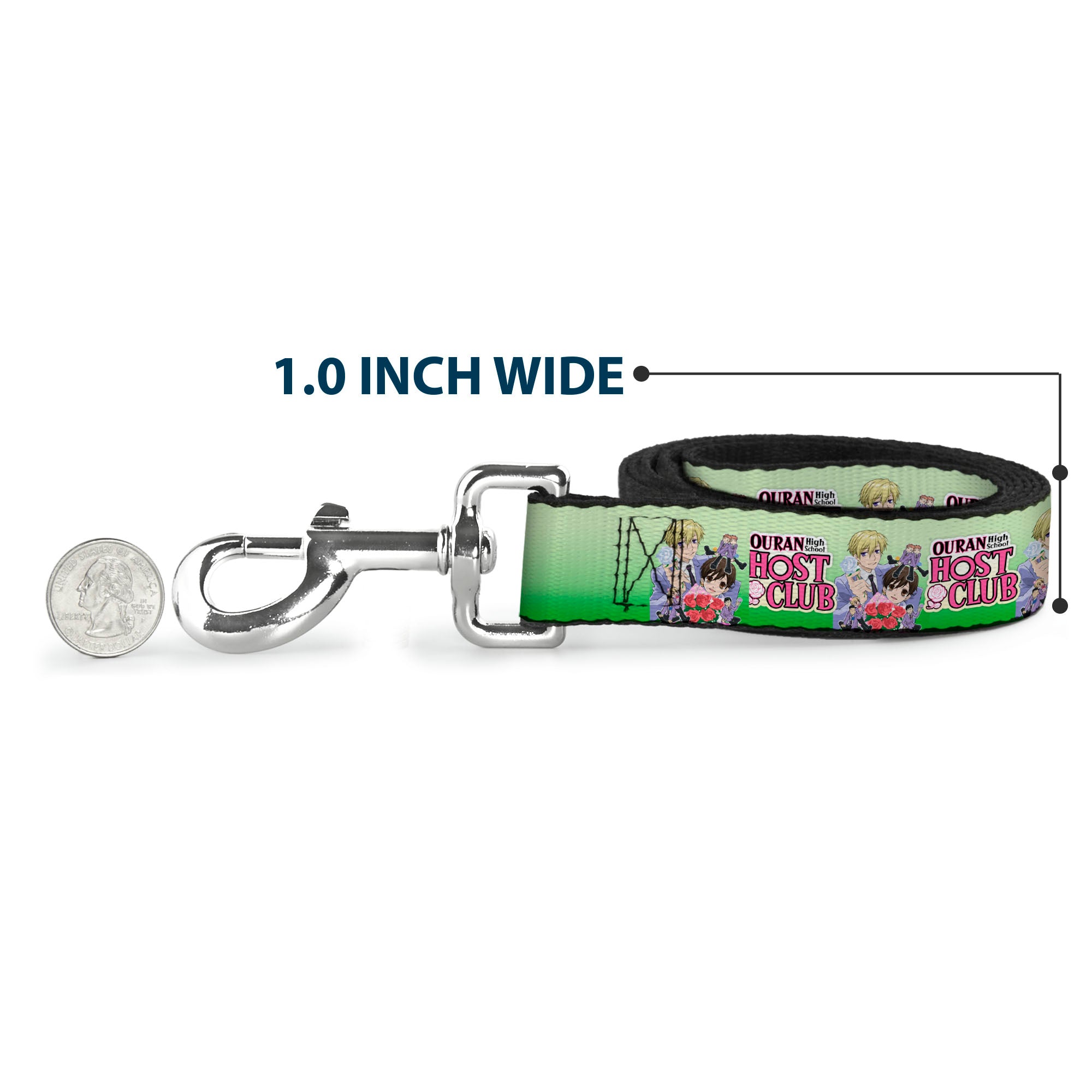 Dog Leash - OURAN HIGH SCHOOL HOST CLUB Haruhi and Friends Group Pose and Title Logo Greens Dog Leashes Ouran High School Host Club
