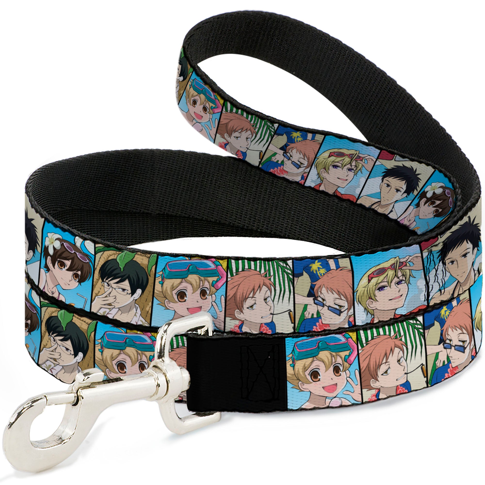 Dog Leash - Ouran High School Host Club Seven Character Beach Day Pose Blocks Dog Leashes Ouran High School Host Club