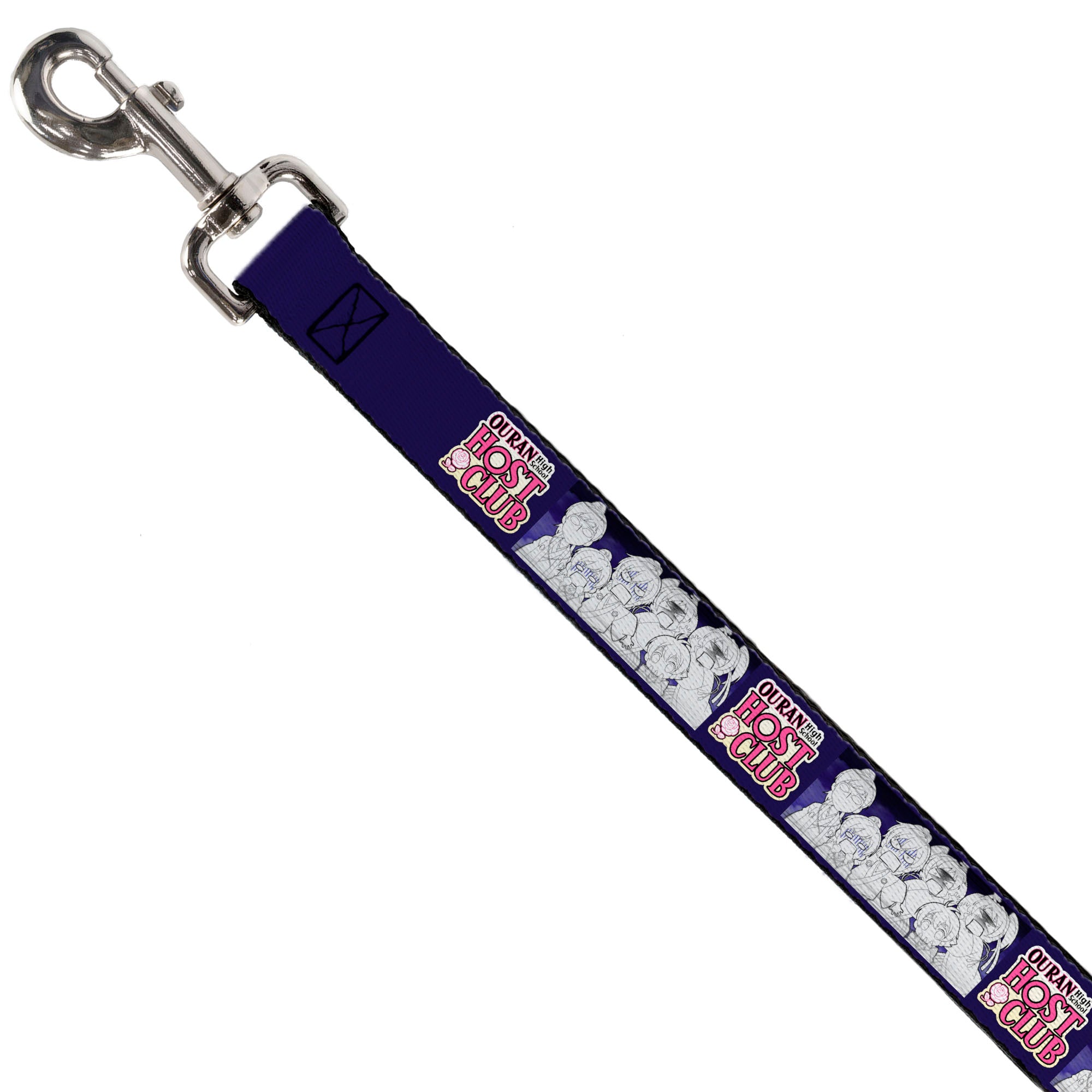 Dog Leash - OURAN HIGH SCHOOL HOST CLUB Character Doodle and Title Logo Violet Dog Leashes Ouran High School Host Club