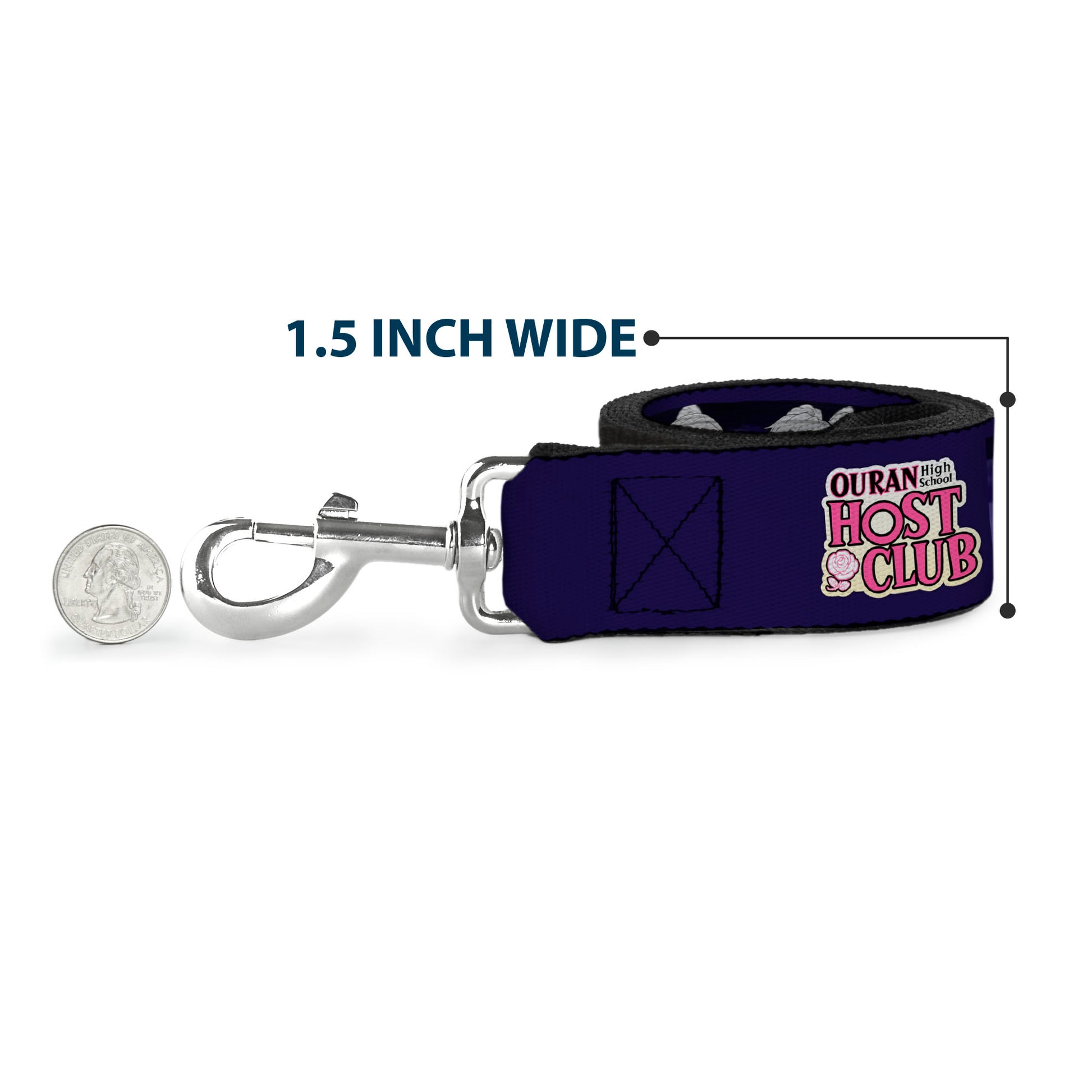 Dog Leash - OURAN HIGH SCHOOL HOST CLUB Character Doodle and Title Logo Violet Dog Leashes Ouran High School Host Club