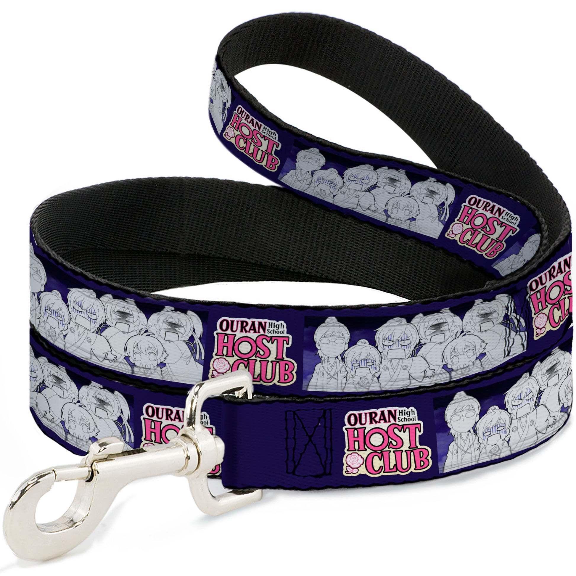 Dog Leash - OURAN HIGH SCHOOL HOST CLUB Character Doodle and Title Logo Violet Dog Leashes Ouran High School Host Club