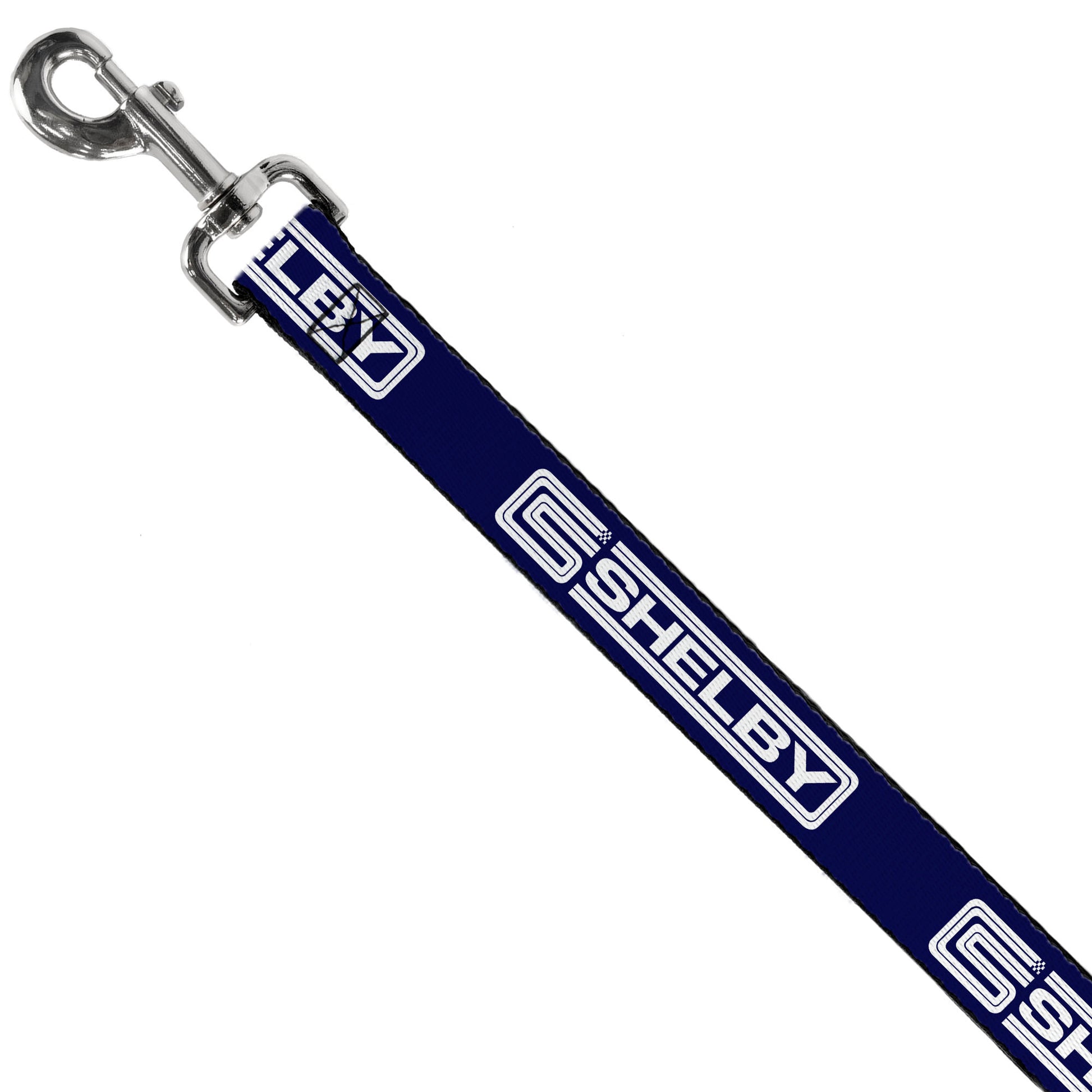 Dog Leash - Carroll Shelby CS SHELBY Racing Logo Block Navy/White Dog Leashes Shelby
