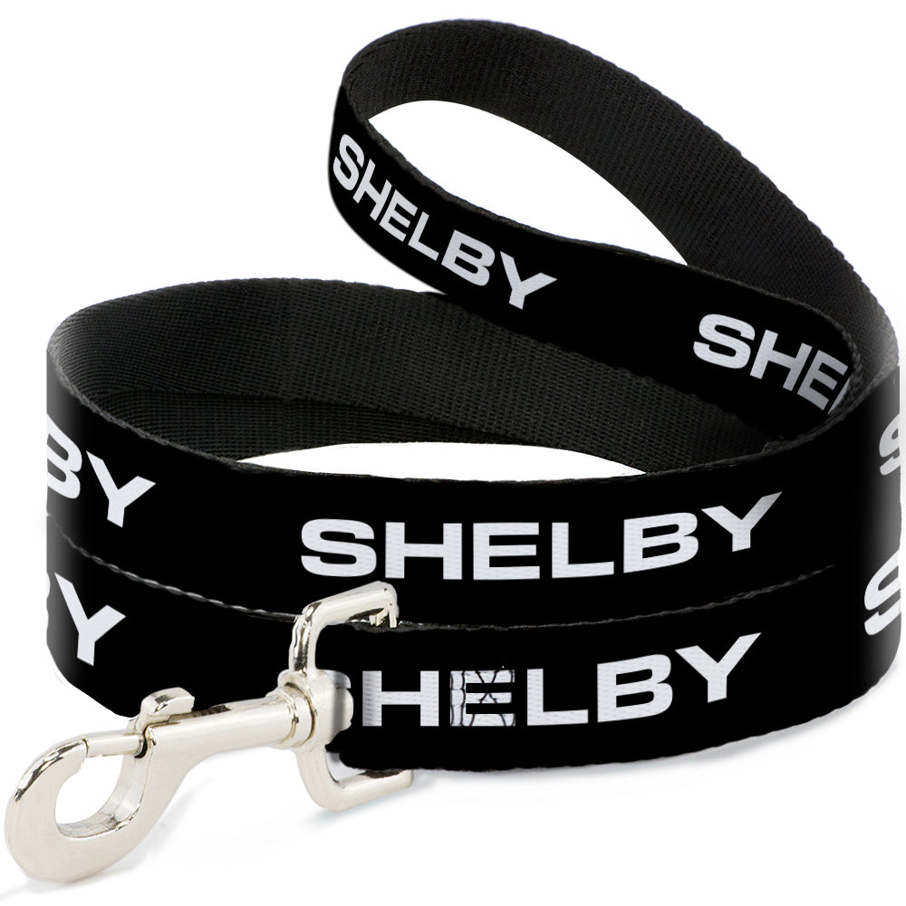 Dog Leash - SHELBY Text Only Black/White Dog Leashes Shelby
