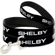 Dog Leash - SHELBY Text Only Black/White Dog Leashes Shelby
