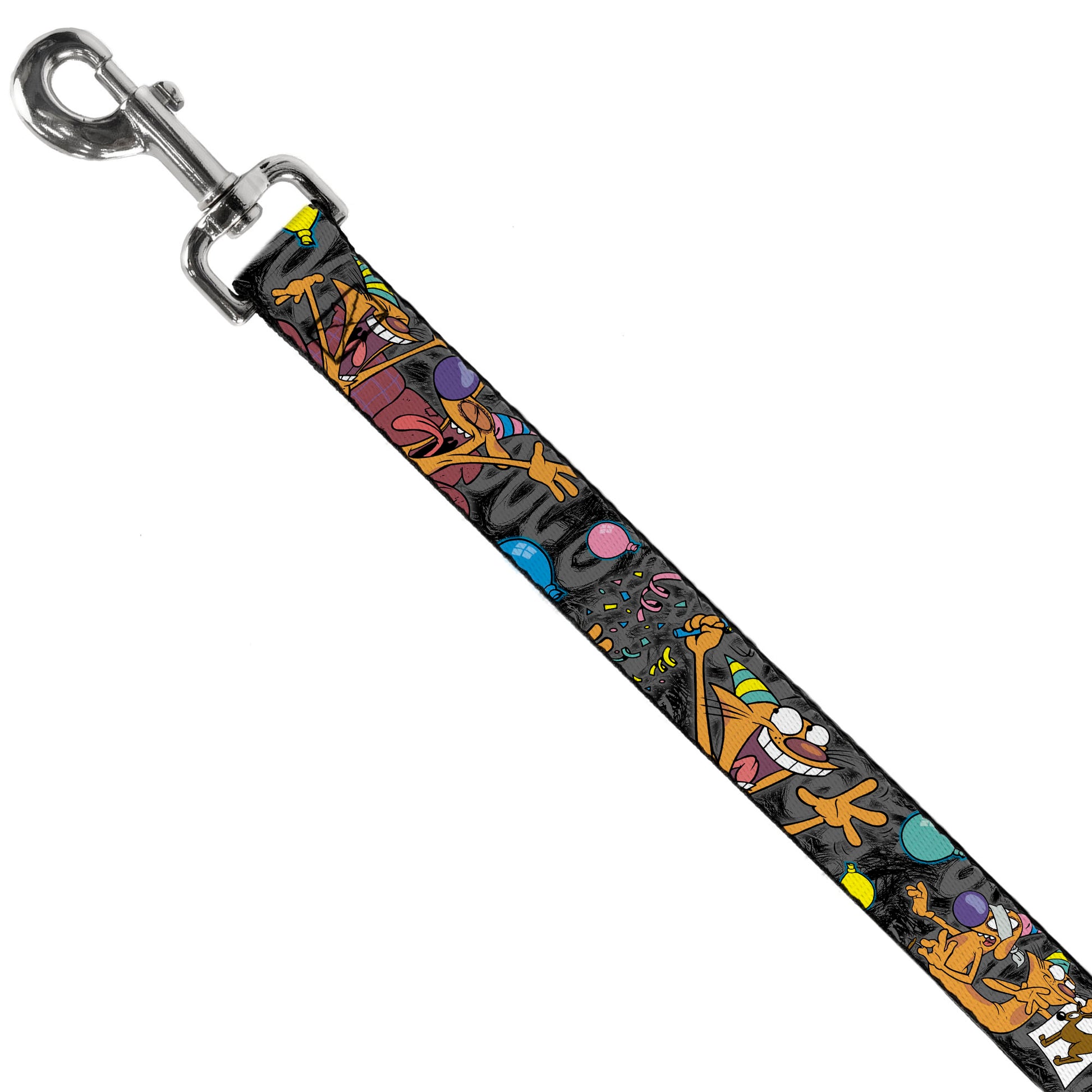 Dog Leash - CatDog Party/Balloons/CATDOG Logo Gray/Black/Multi Color Dog Leashes CatDog