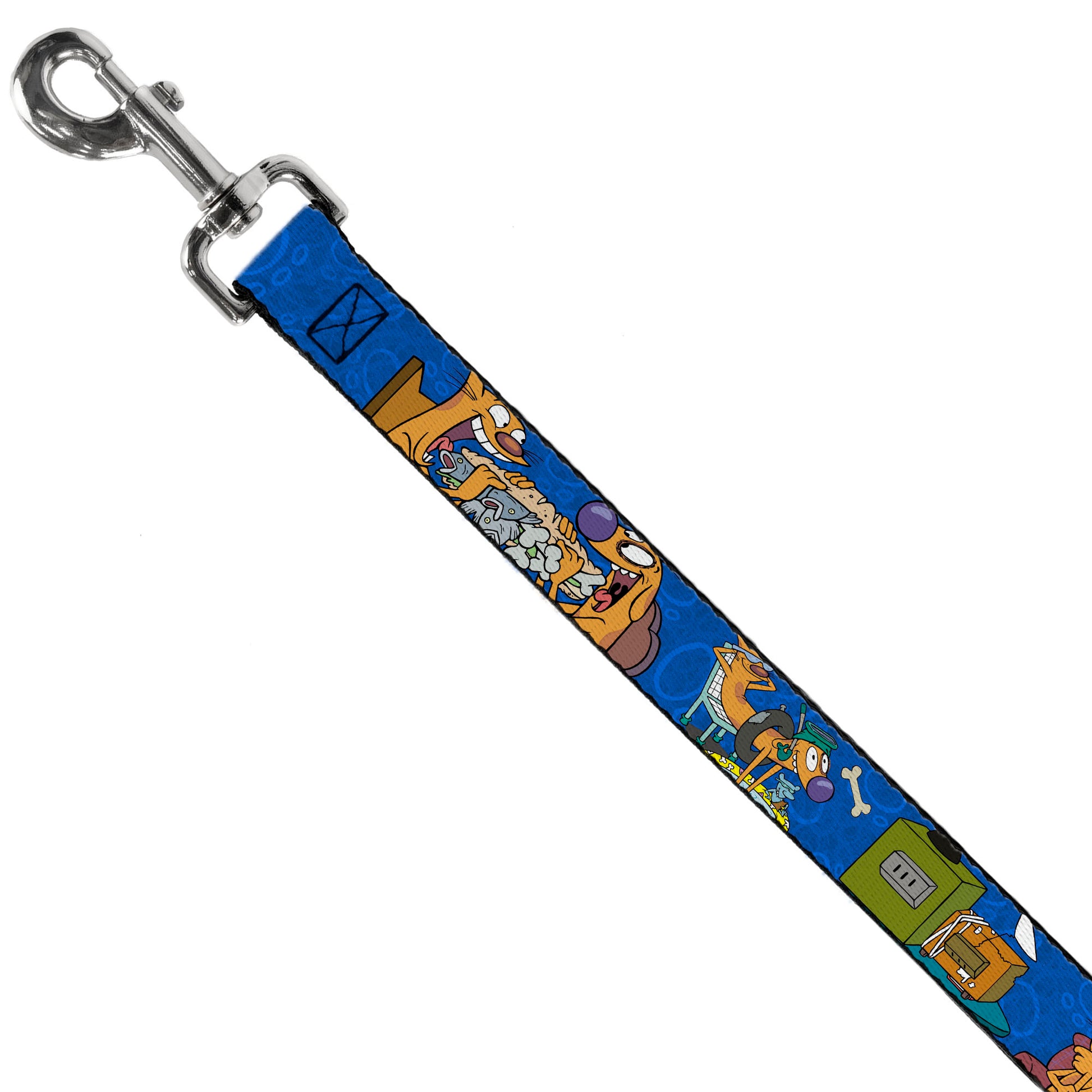 Dog Leash - CatDog Hanging Out Poses Blue Dog Leashes CatDog
