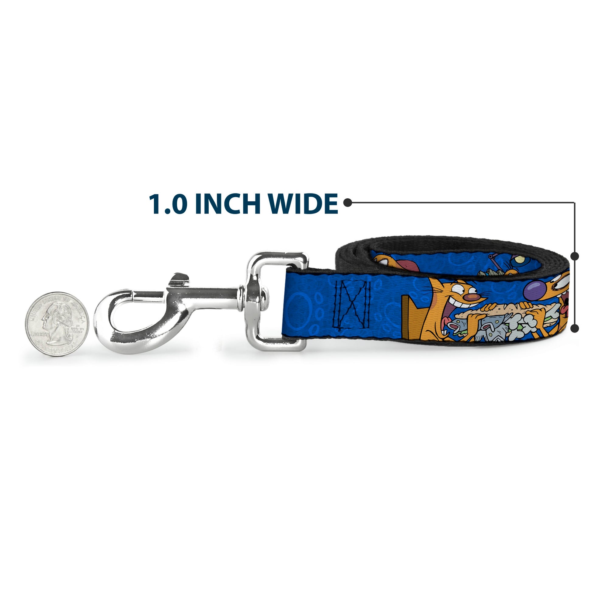 Dog Leash - CatDog Hanging Out Poses Blue Dog Leashes CatDog