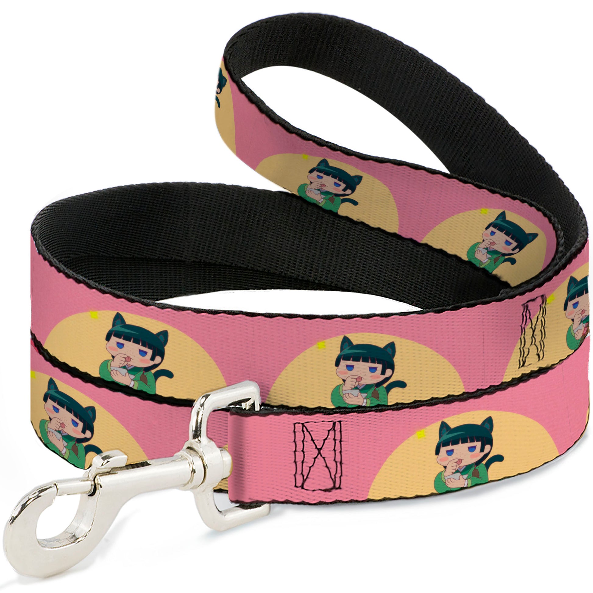 Dog Leash - The Apothecary Diaries Chibi Maomao Cat Pose Pink/Yellow Dog Leashes The Apothecary Diaries