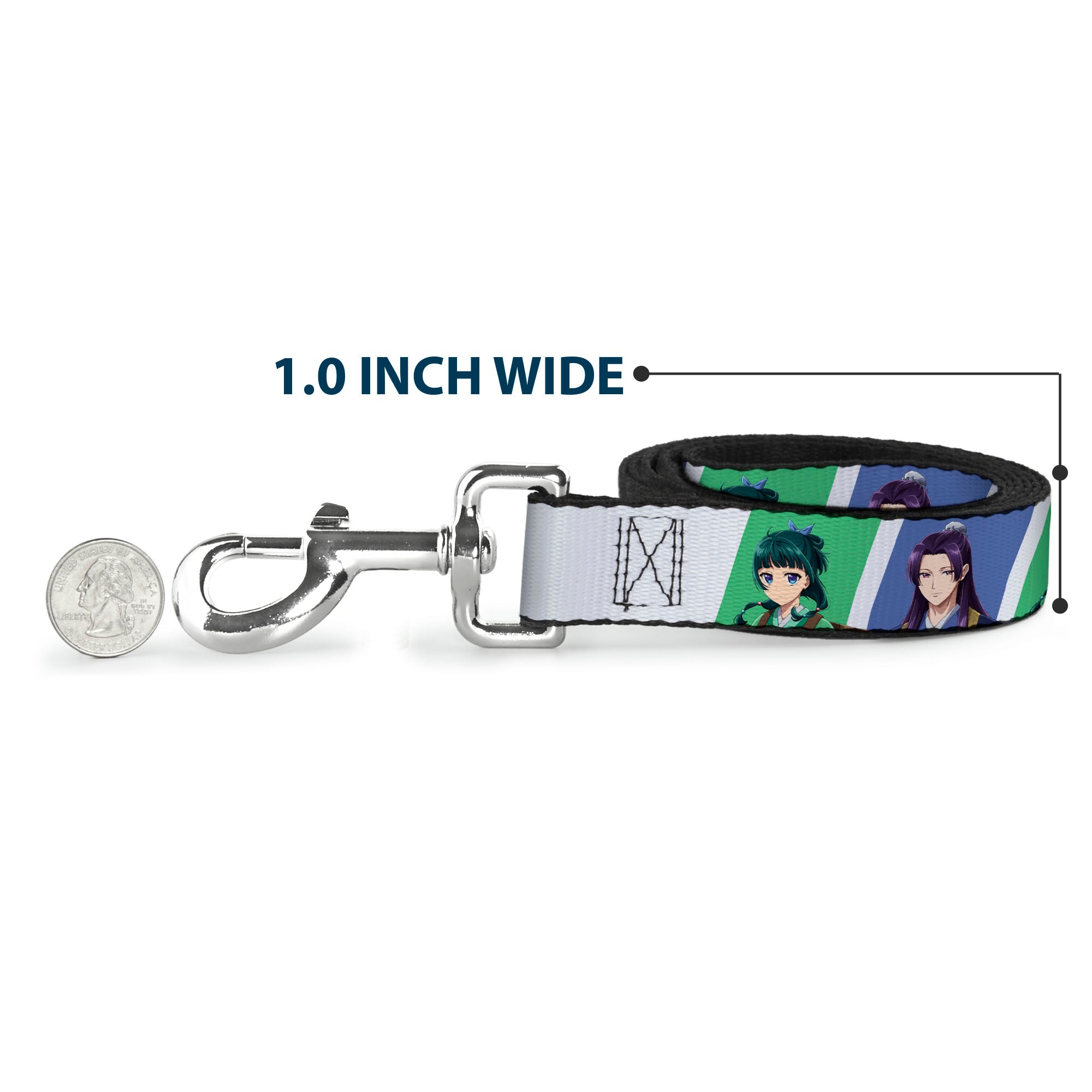 Dog Leash - The Apothecary Diaries Jinshi and Maomao Pose Blocks White/Blue/Green Dog Leashes The Apothecary Diaries