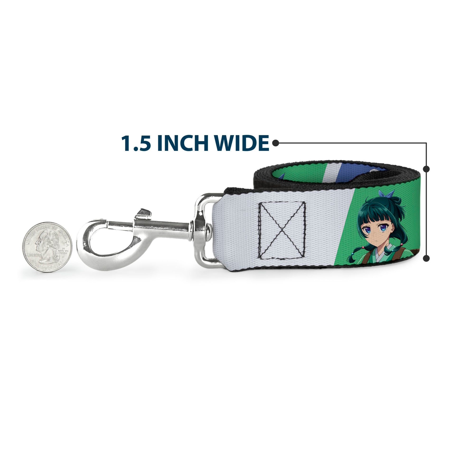 Dog Leash - The Apothecary Diaries Jinshi and Maomao Pose Blocks White/Blue/Green Dog Leashes The Apothecary Diaries
