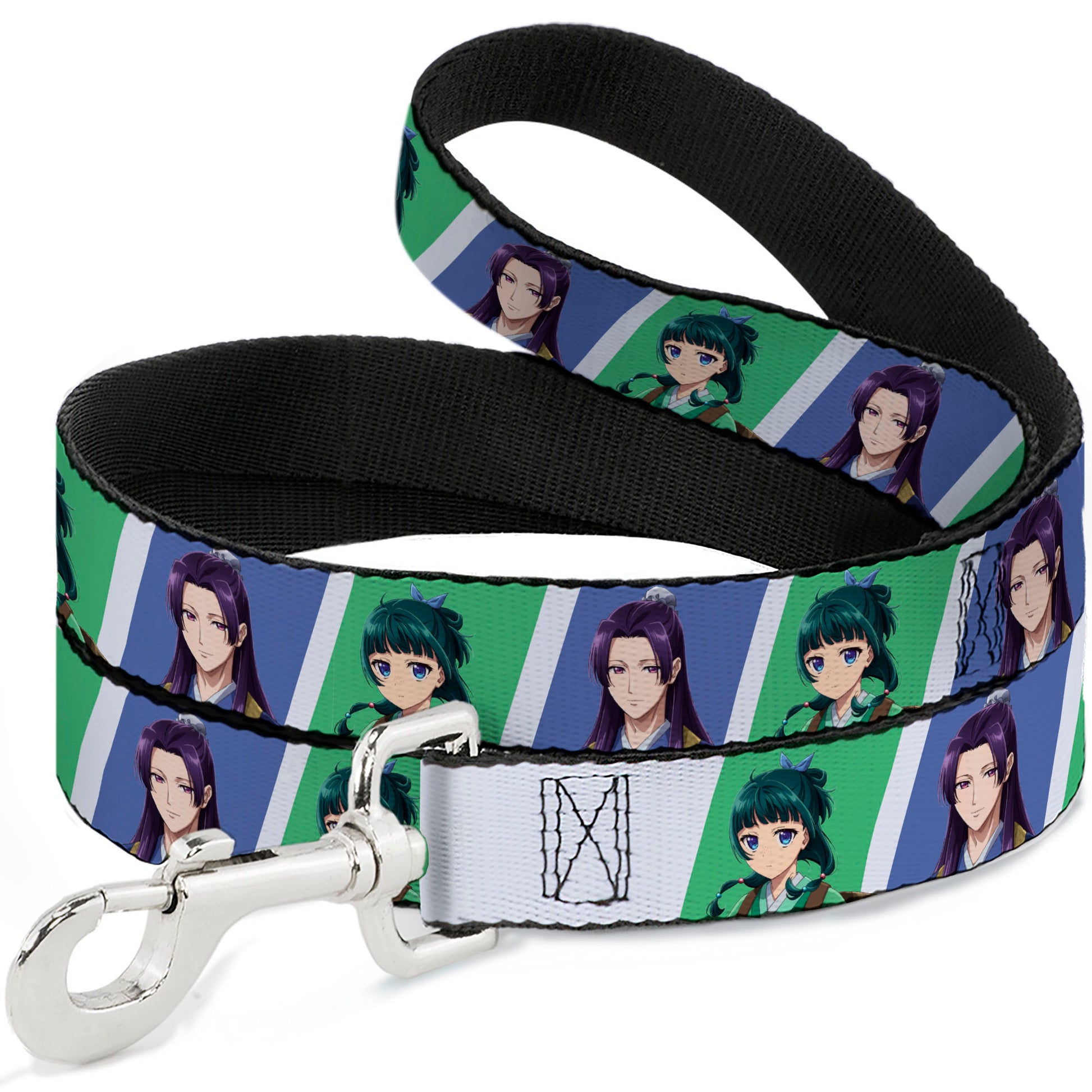 Dog Leash - The Apothecary Diaries Jinshi and Maomao Pose Blocks White/Blue/Green Dog Leashes The Apothecary Diaries