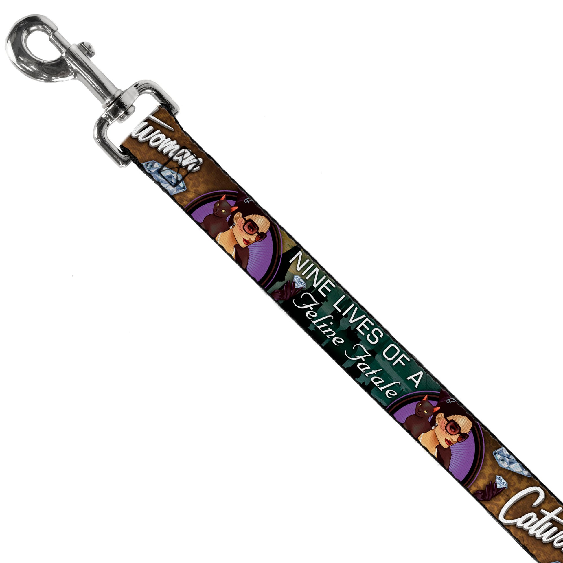 Dog Leash - CATWOMAN-NINE LIVES OF A FELINE FATALE Bombshell Pose/Diamonds Dog Leashes DC Comics