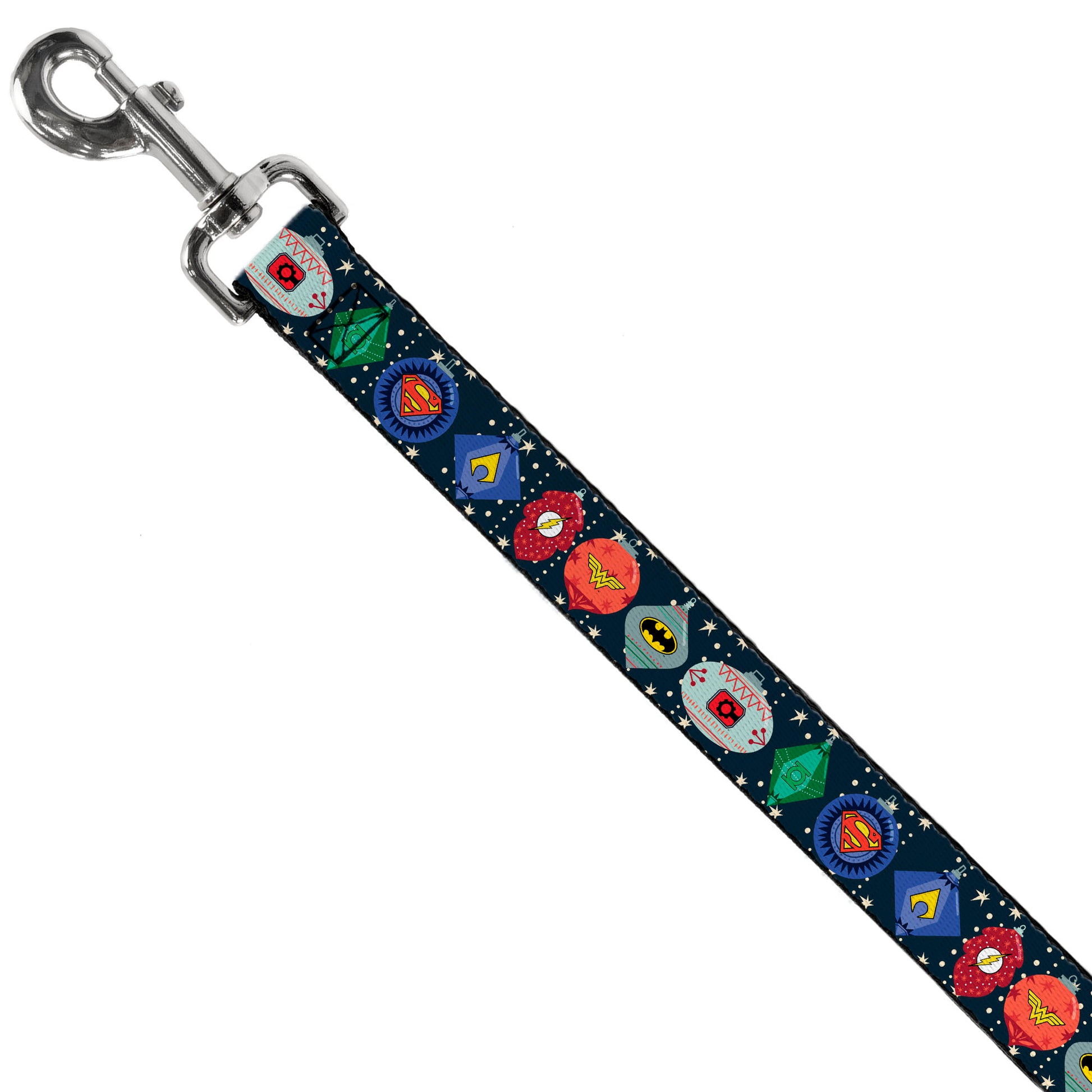 Dog Leash - DC Comics Justice League Holiday Ornament Icons and Stars Dog Leashes DC Comics