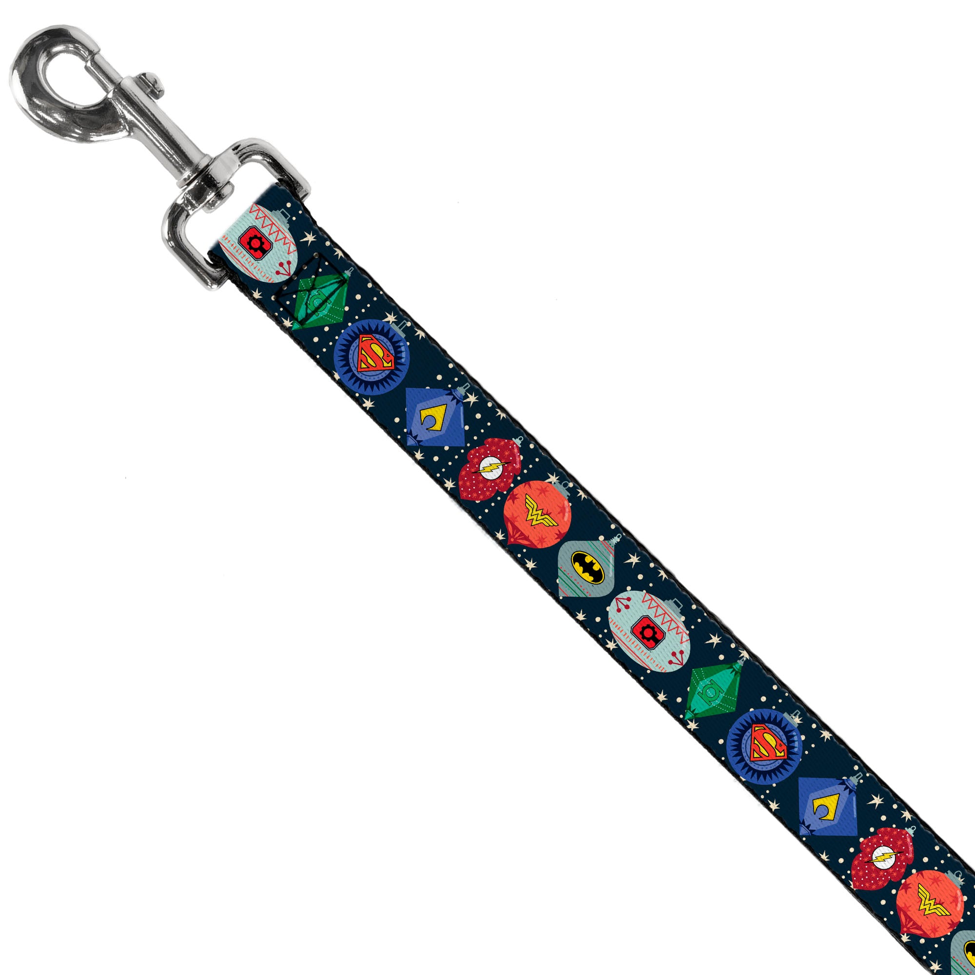 Dog Leash - DC Comics Justice League Holiday Ornament Icons and Stars Dog Leashes DC Comics