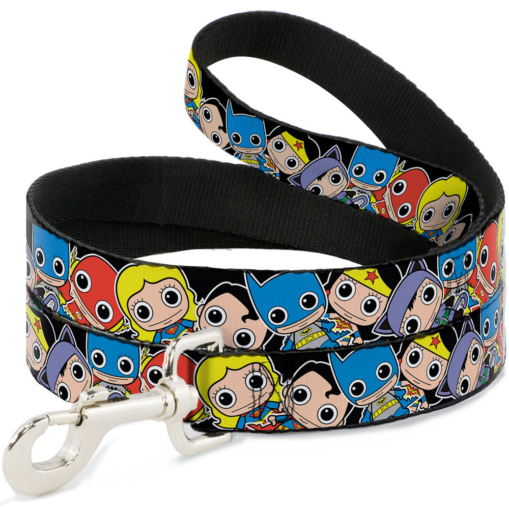 Dog Leash - DC Mini Group Stacked Black Dog Leashes DC Comics