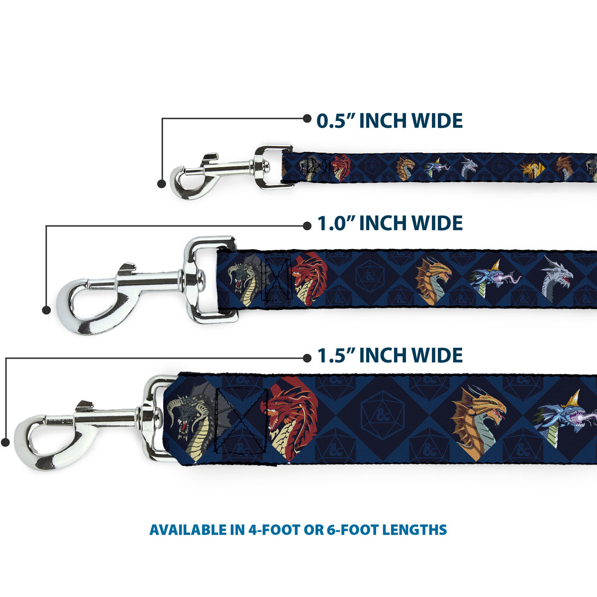 Dog Leash - Dungeons & Dragons True Dragon Blocks Blues Dog Leashes Dungeons & Dragons