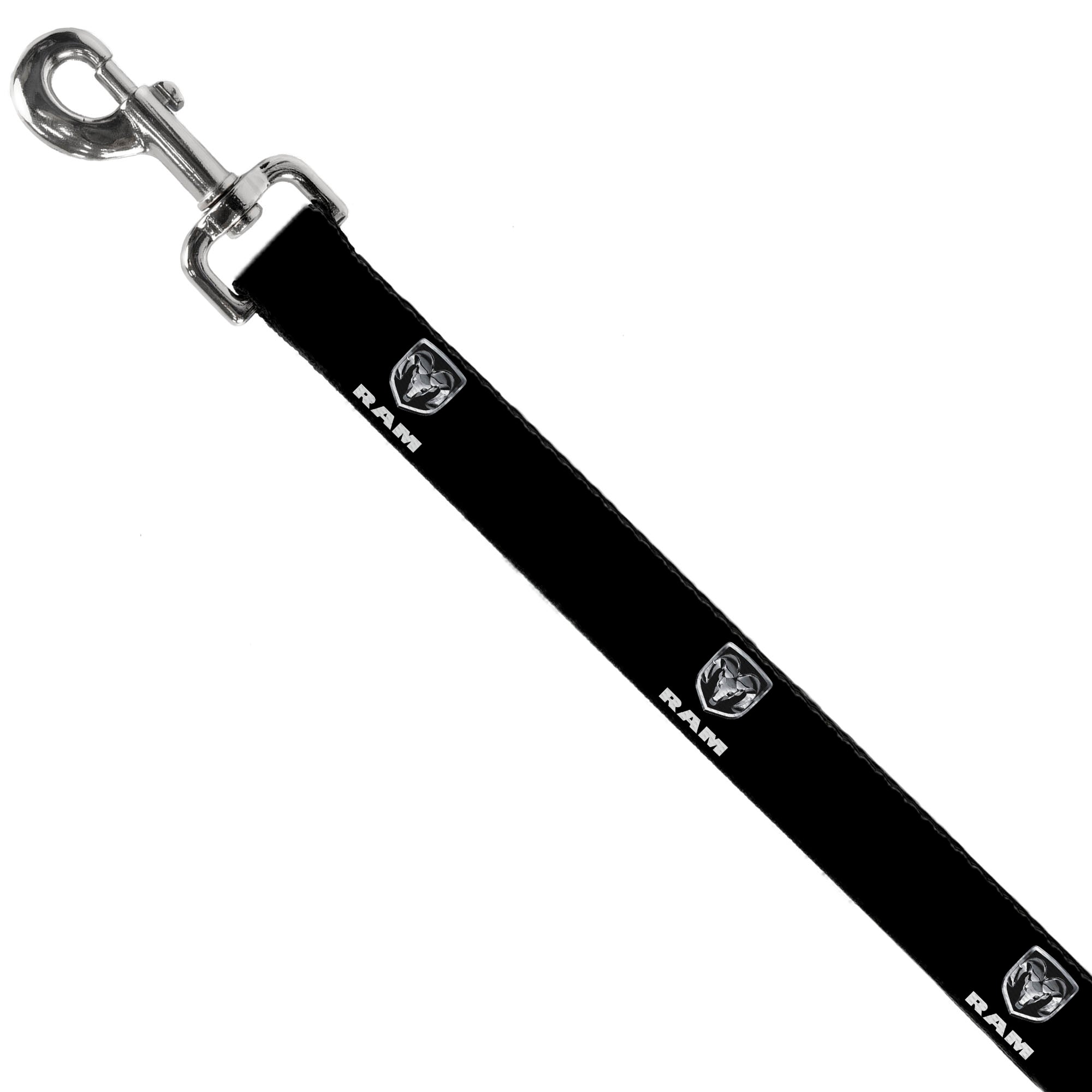 Dog Leash - Ram Black/Silver Logo REPEAT Dog Leashes Ram