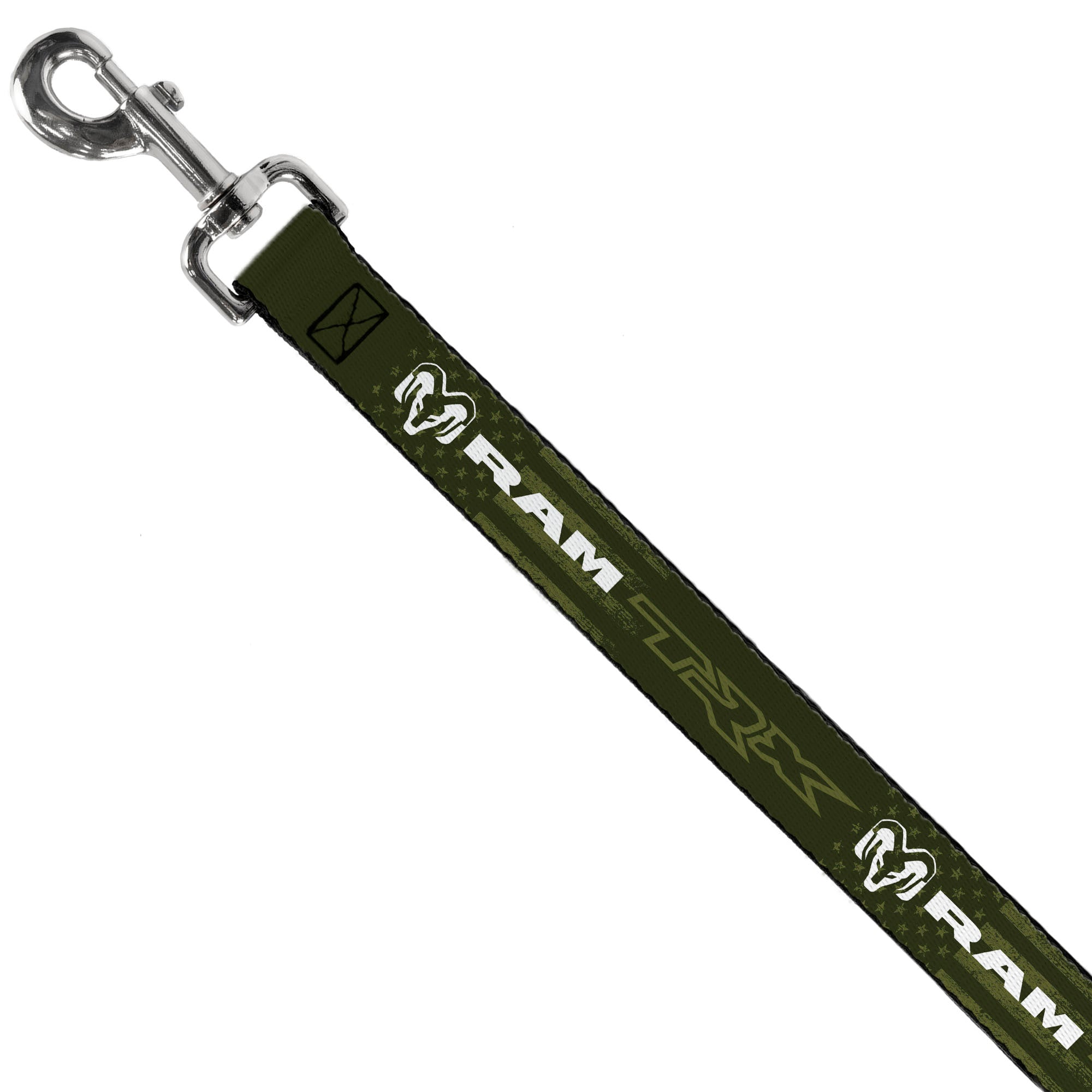 Dog Leash - RAM TRX Text and Logo Americana Weathered Olive/White Dog Leashes Ram