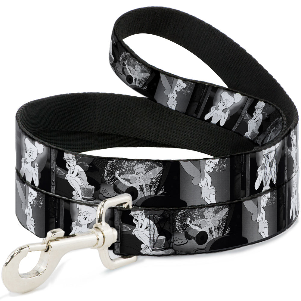 Dog Leash - Tinker Bell Scenes Black/White Dog Leashes Disney