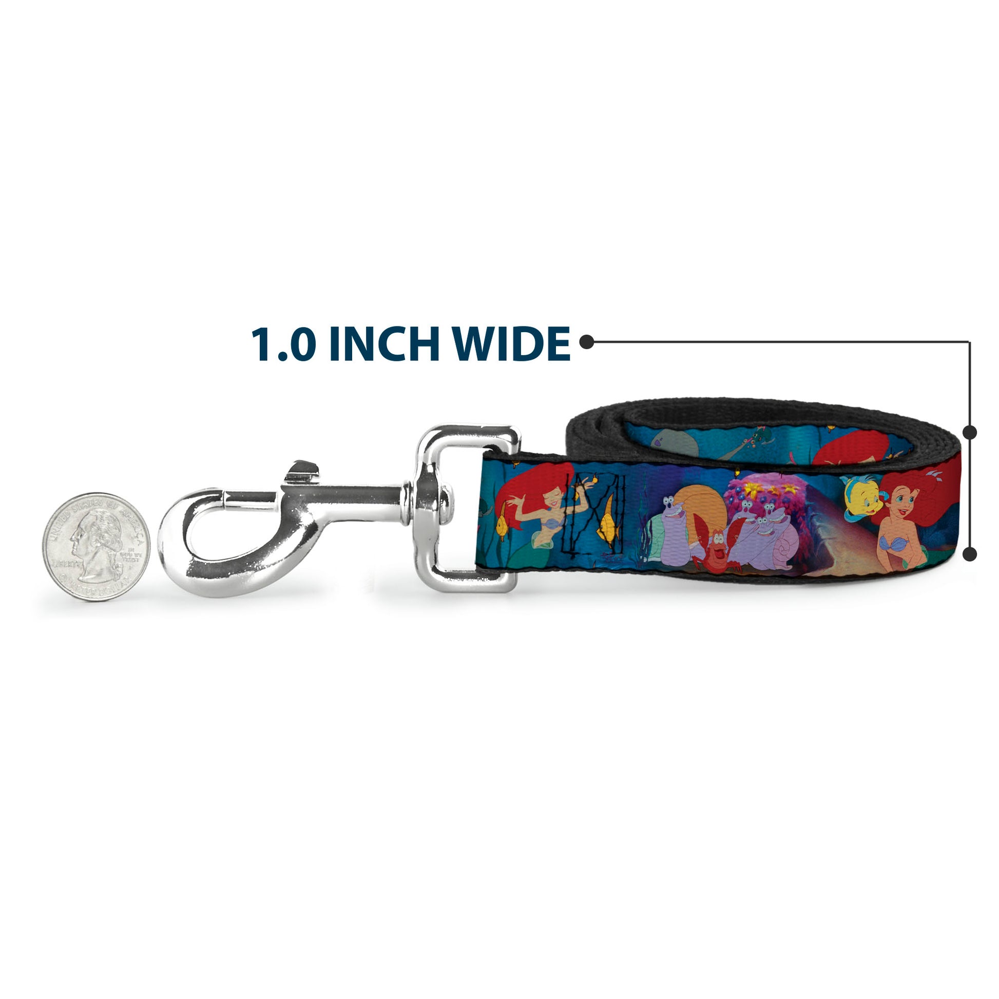 Dog Leash - Ariel, Sebastian & Flounder Scene Dog Leashes Disney