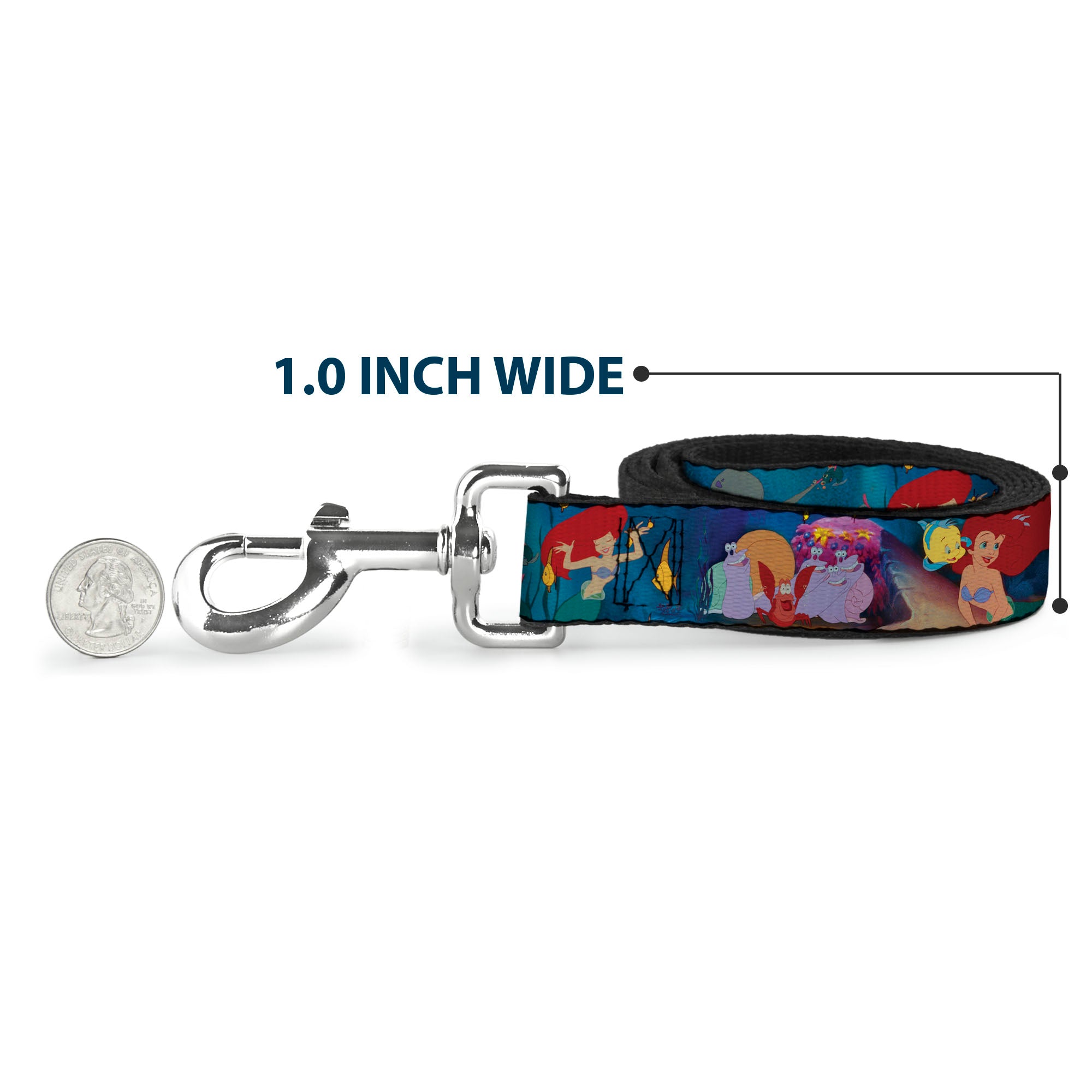 Dog Leash - Ariel, Sebastian & Flounder Scene Dog Leashes Disney