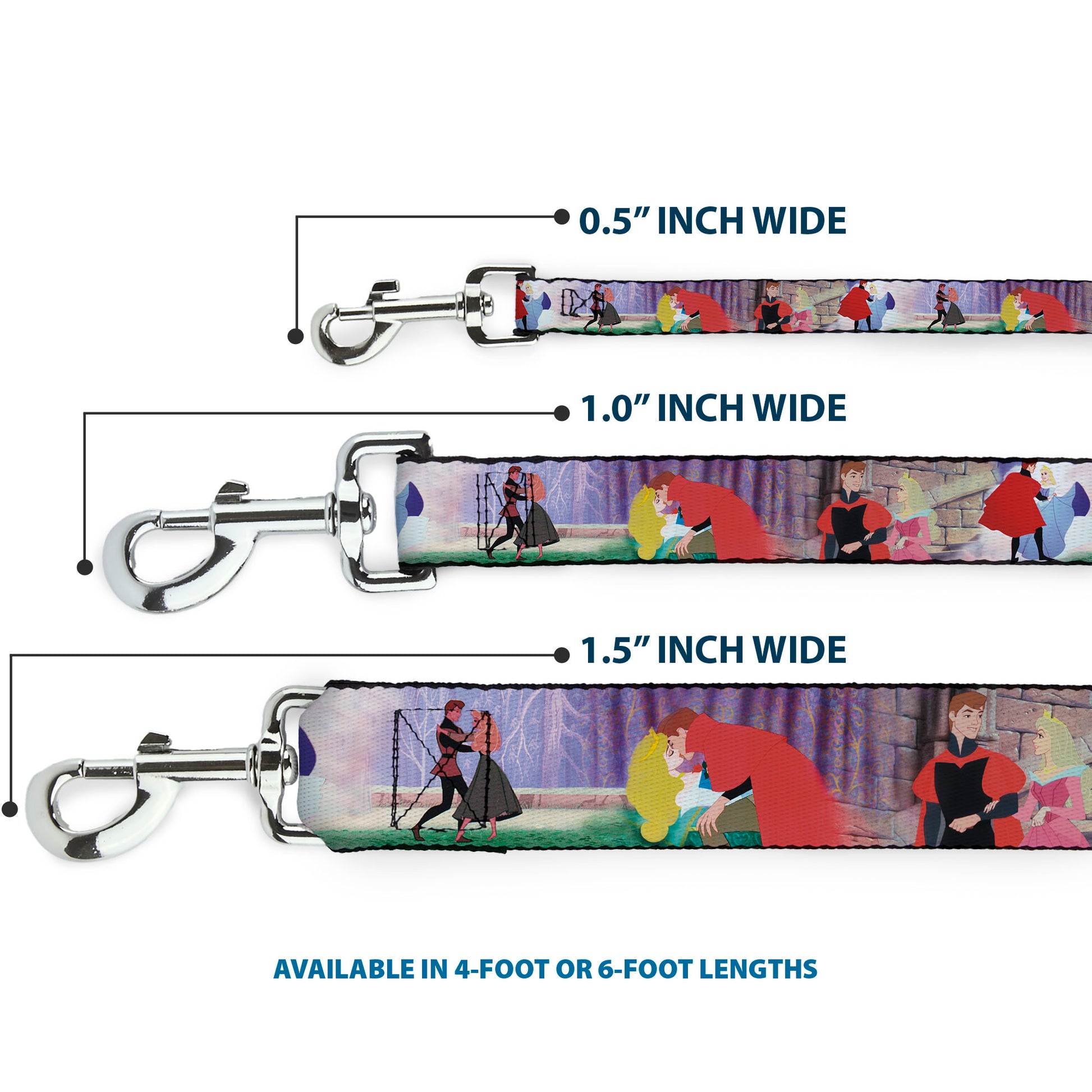 Dog Leash - Beauty & the Beast Stained Glass Scenes Dog Leashes Disney