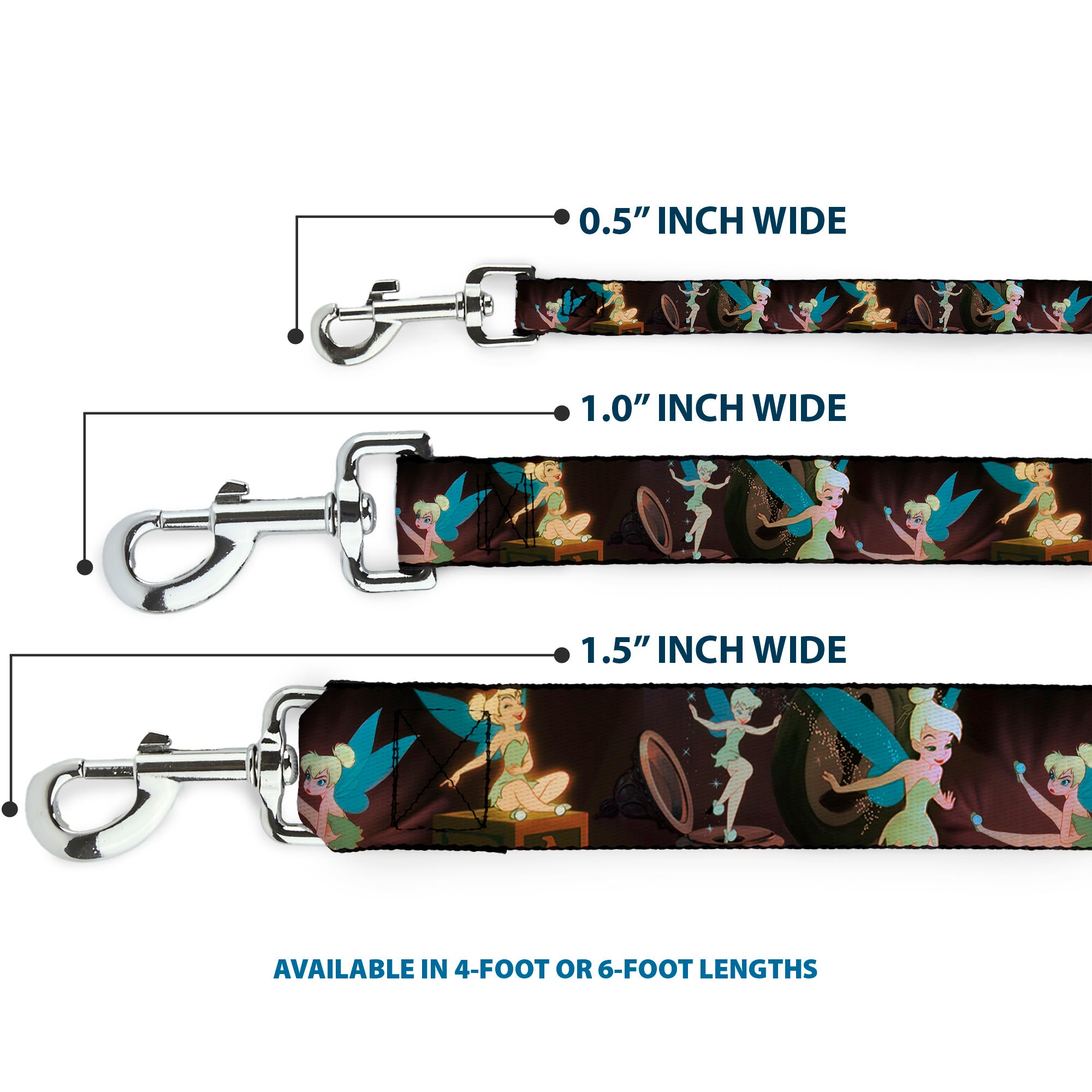 Dog Leash - TINK LUXE Sketch Black/Multi Neon Dog Leashes Disney