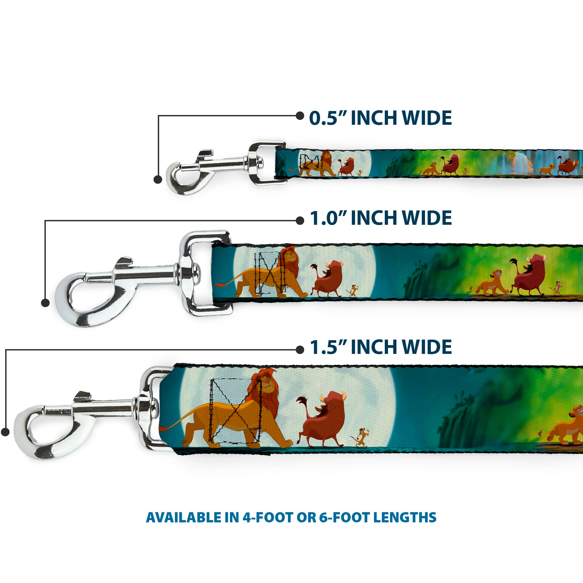 Dog Leash - Mufasa & Simba JUST CAN'T WAIT TO BE KING/Family Silhouette Dog Leashes Disney