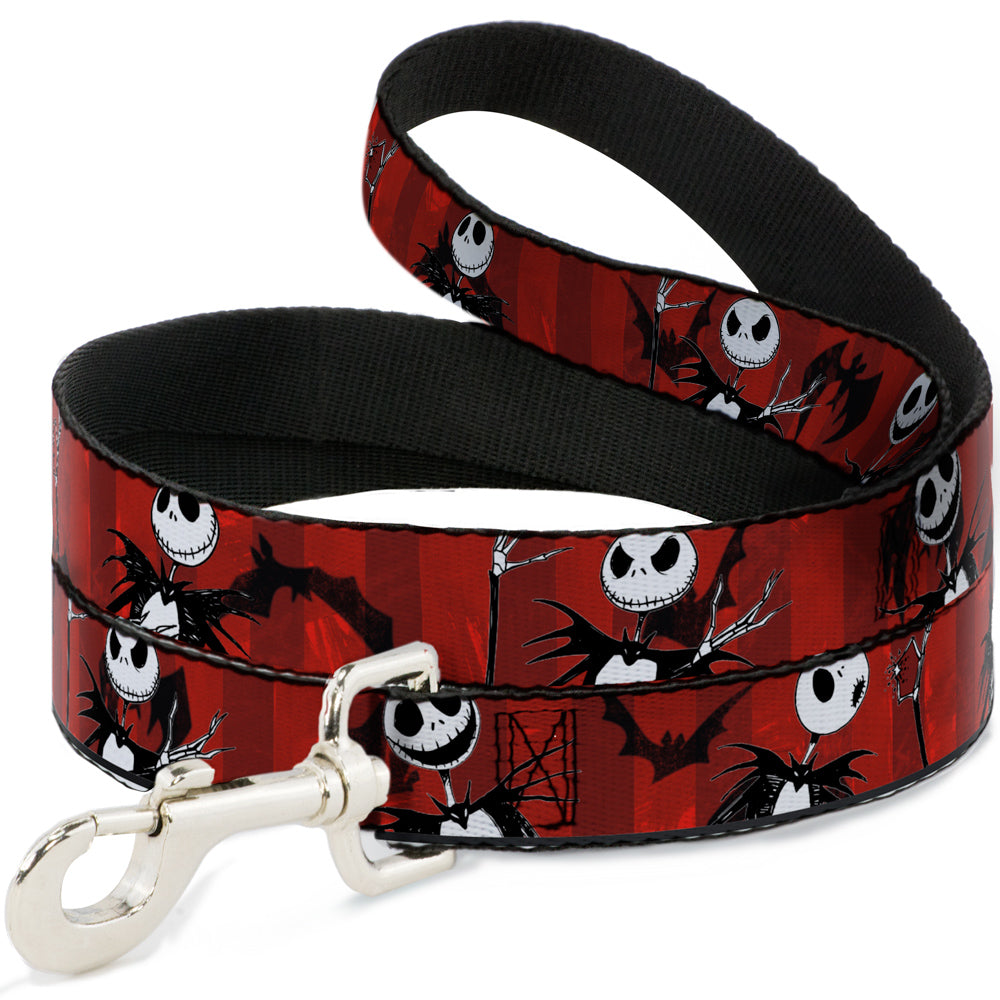 Dog Leash - NBC Jack Poses/Bats Red Stripe Dog Leashes Disney