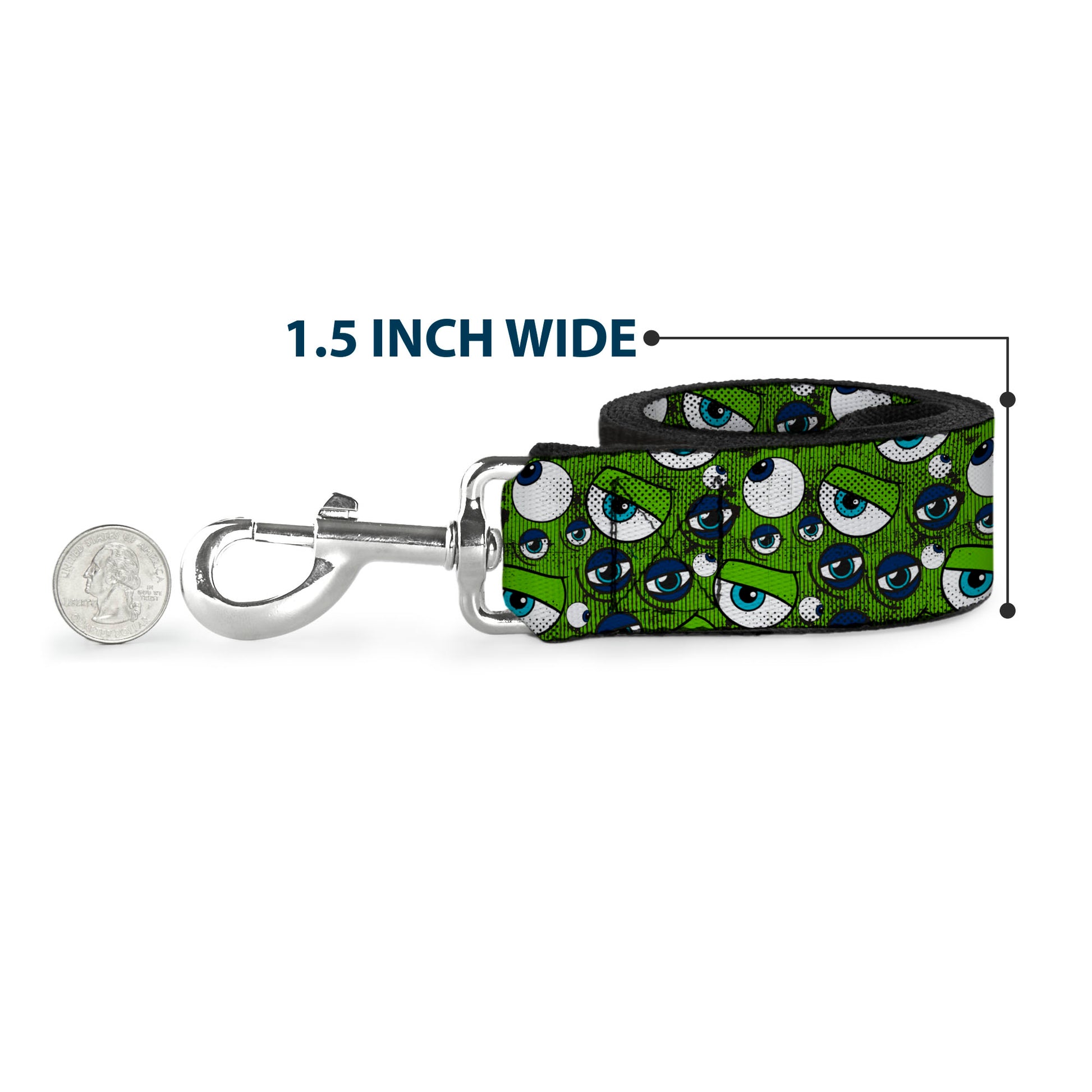 Dog Leash - Monsters Inc. Eye Collage Weathered Greens/Blues Dog Leashes Disney