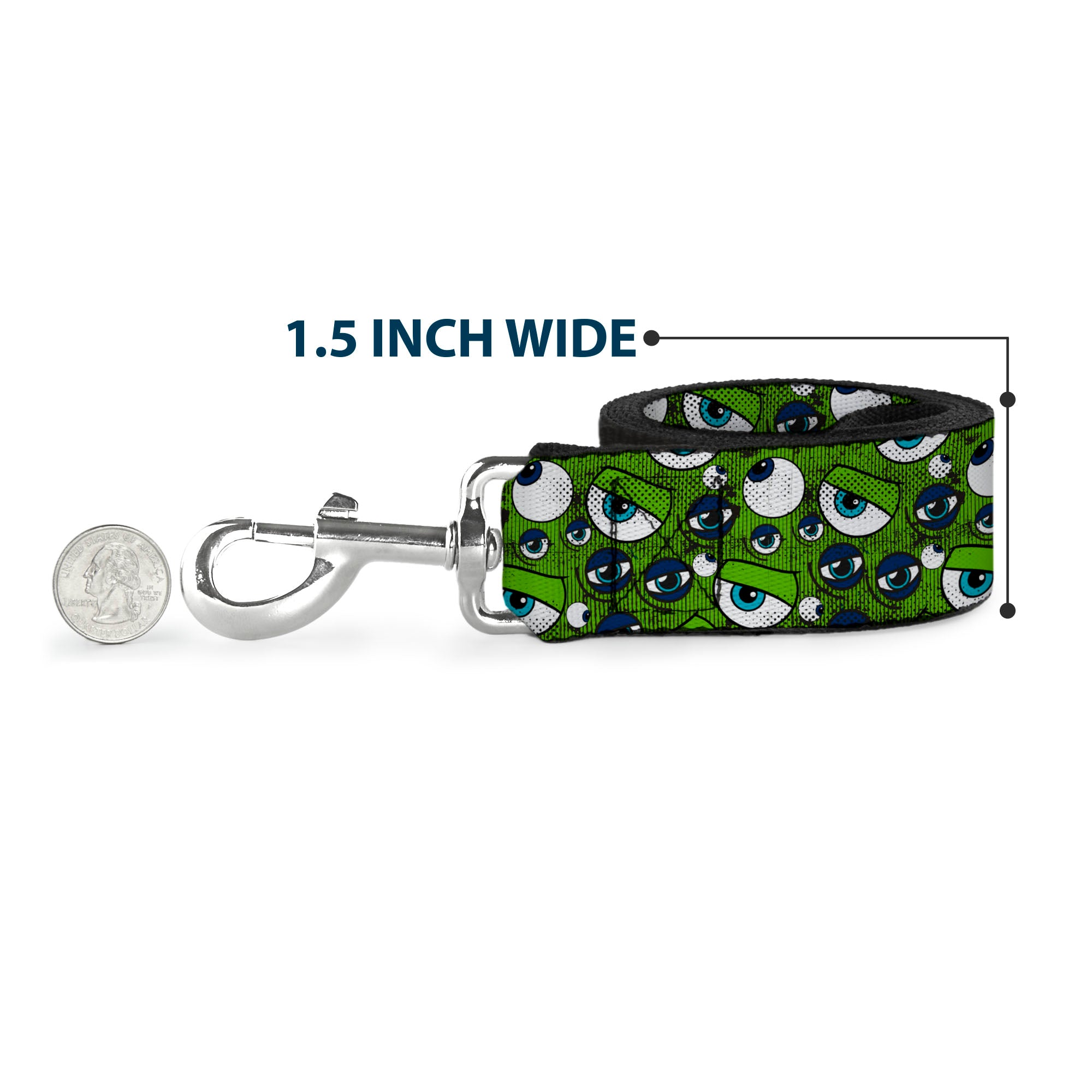 Dog Leash - Monsters Inc. Eye Collage Weathered Greens/Blues Dog Leashes Disney